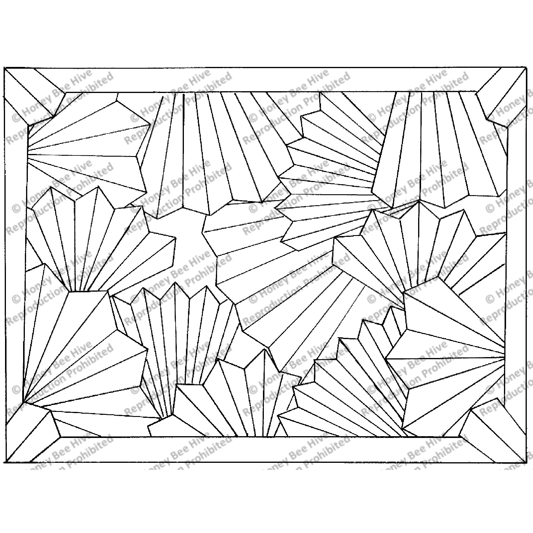 Fan Dance, rug hooking pattern