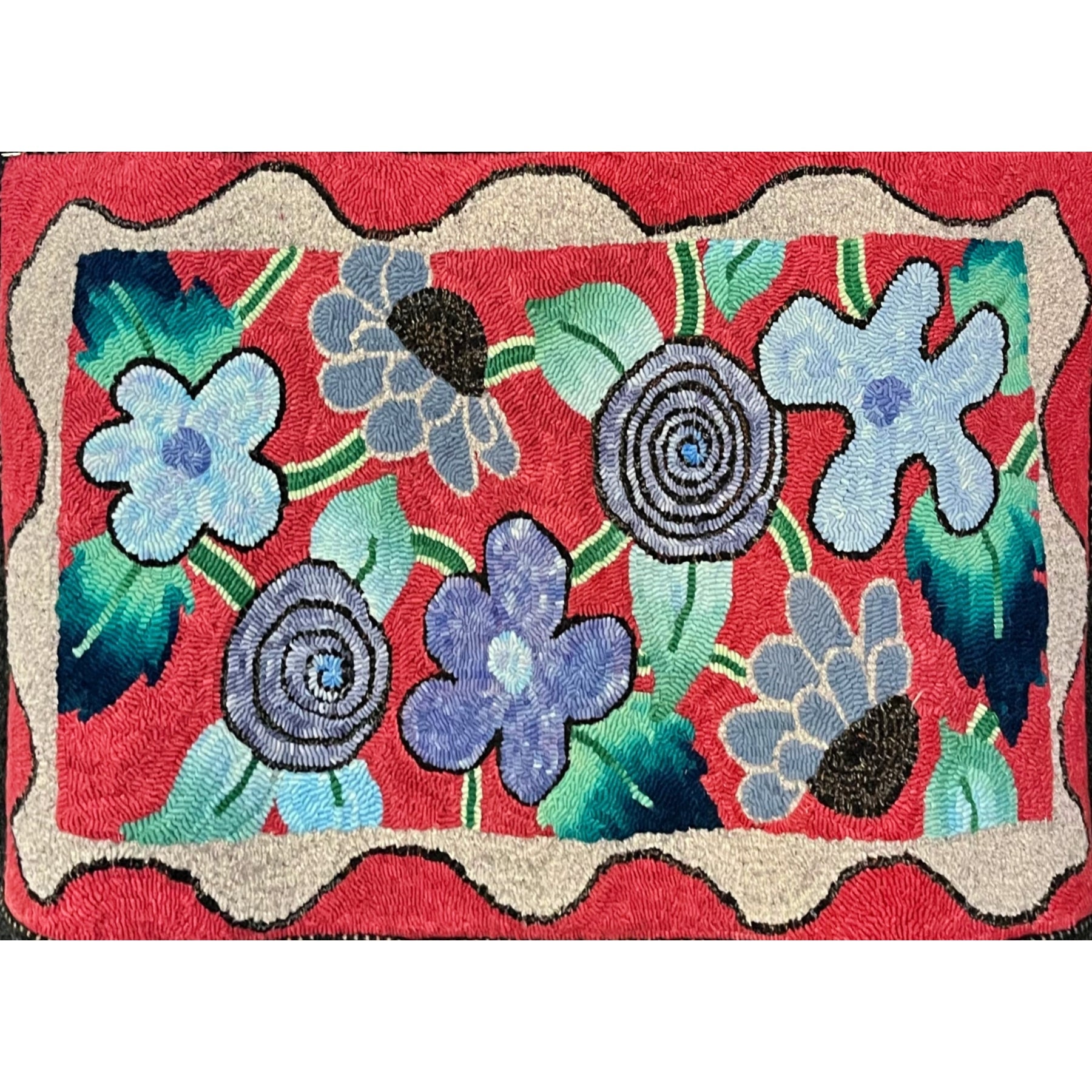 Stephanie's Garden, rug hooked by Anita Gillis