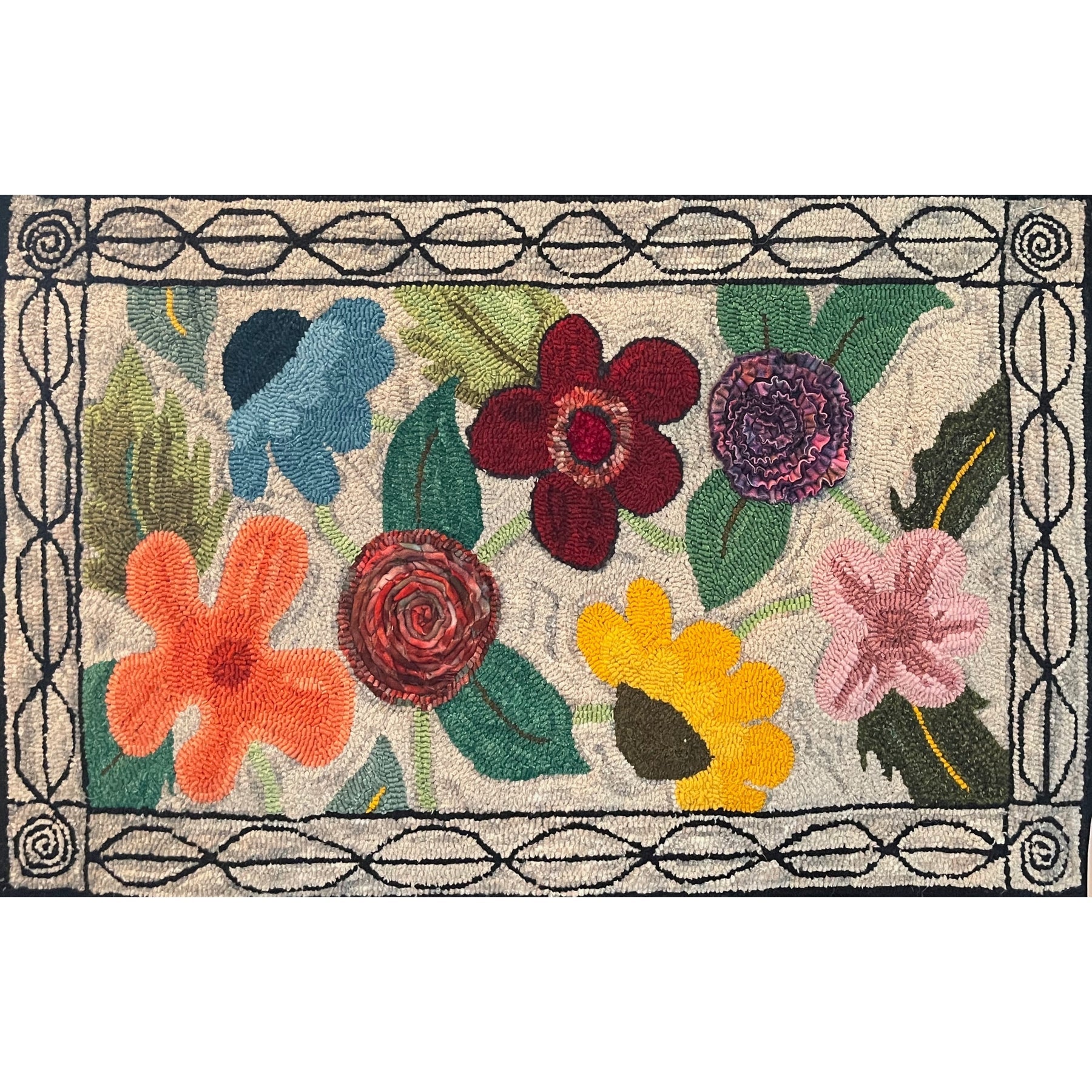 Stephanie's Garden, rug hooked by Rita Anderson