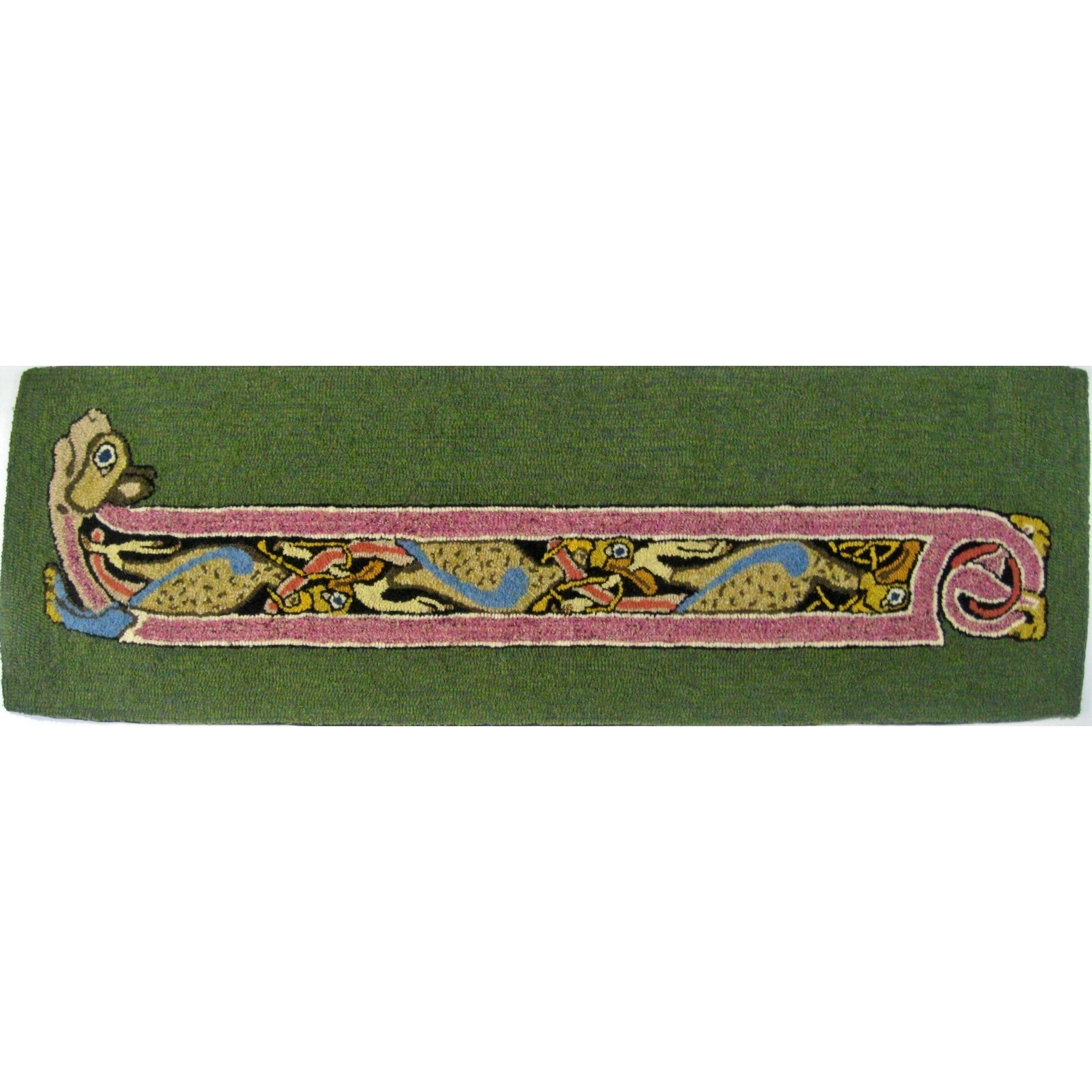 Celtic Cat, rug hooked by John Leonard