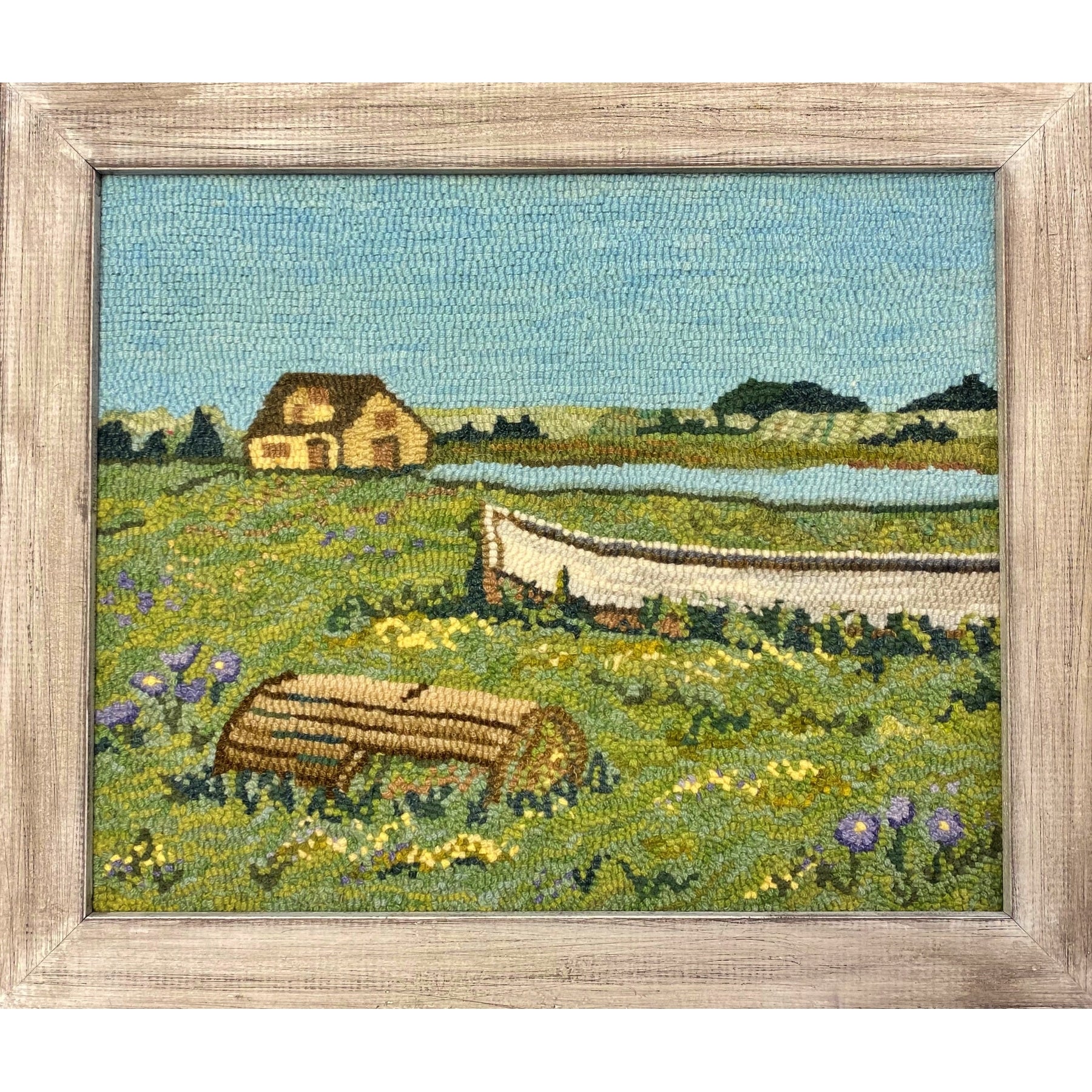 Victoria-by-the-sea P.E.I., rug hooked by Linda Powell