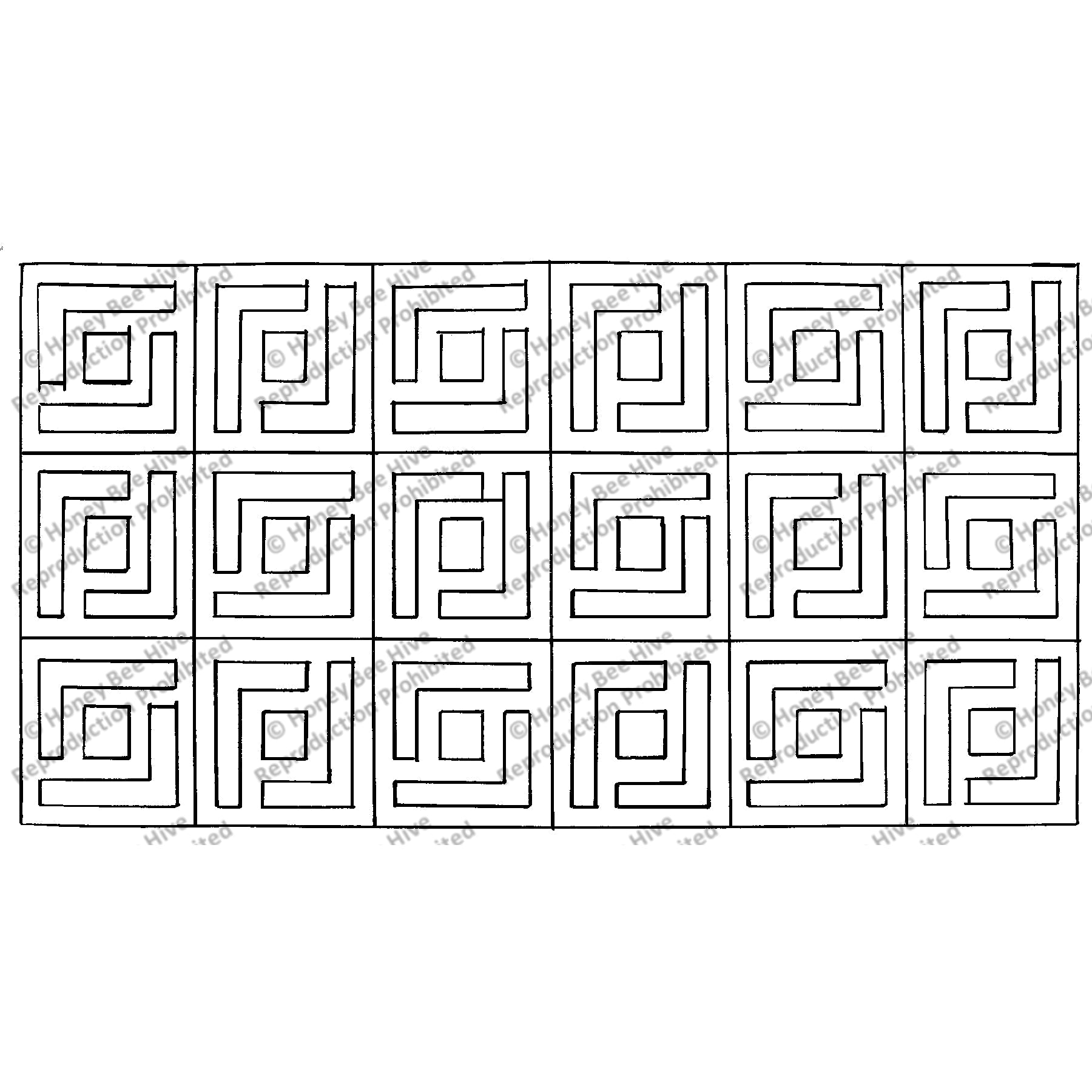 Modern Log Primitive Cabin, rug hooking pattern