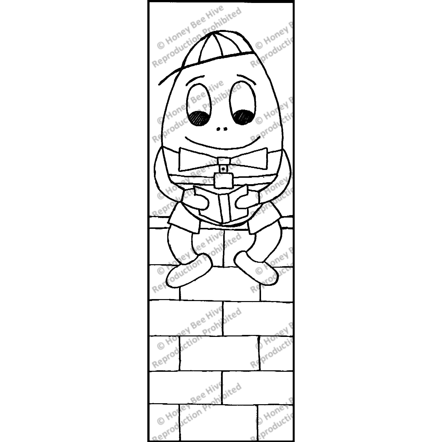 Humpty Dumpty, rug hooking pattern