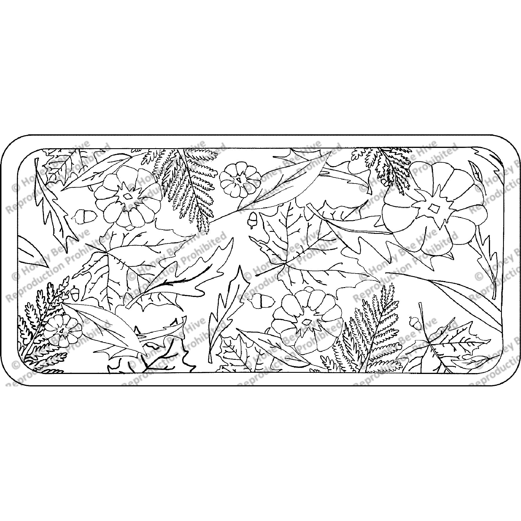 Fall Floor, rug hooking pattern