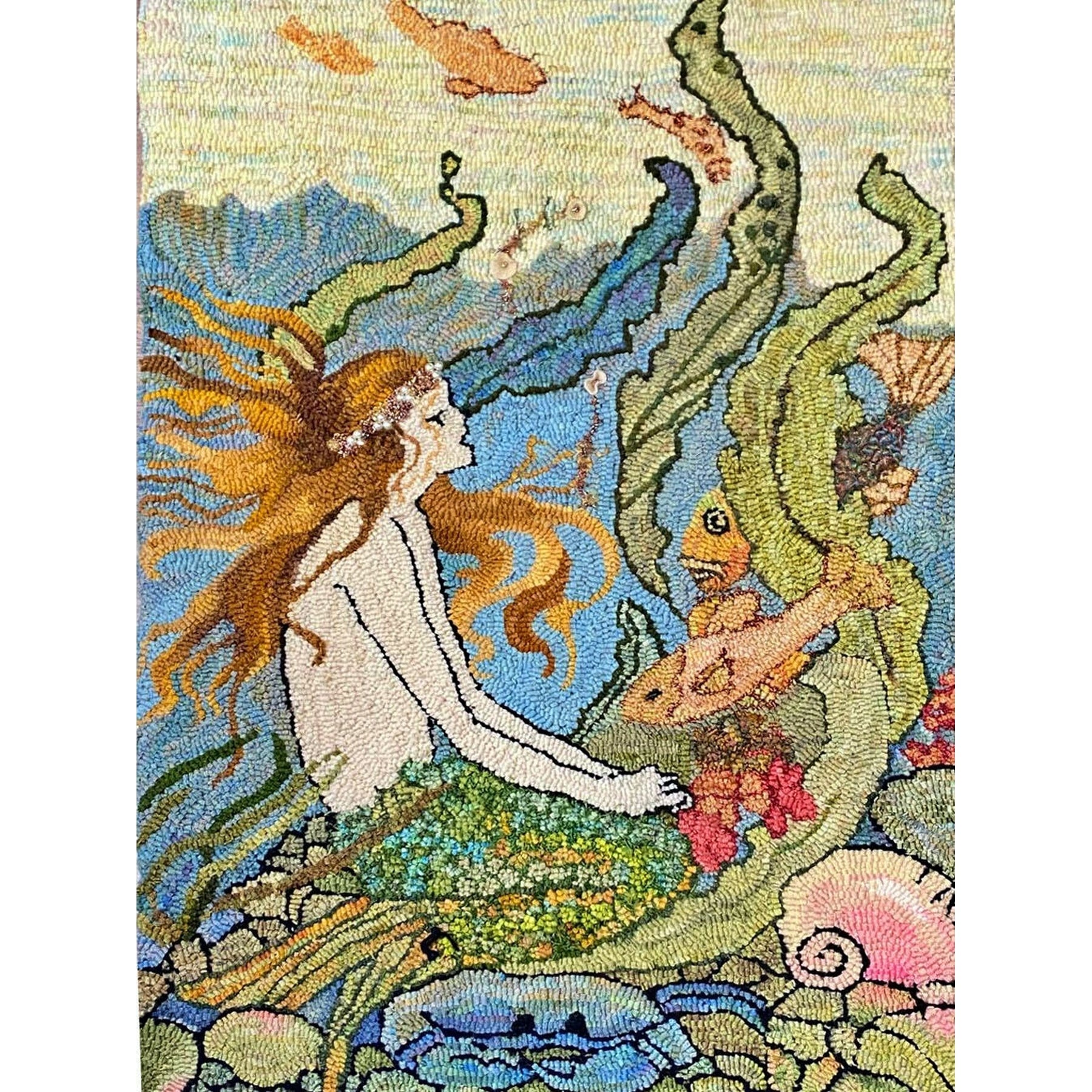 Rug Hooking Pattern: Vintage Mermaid, Ill. Elen (PR1959