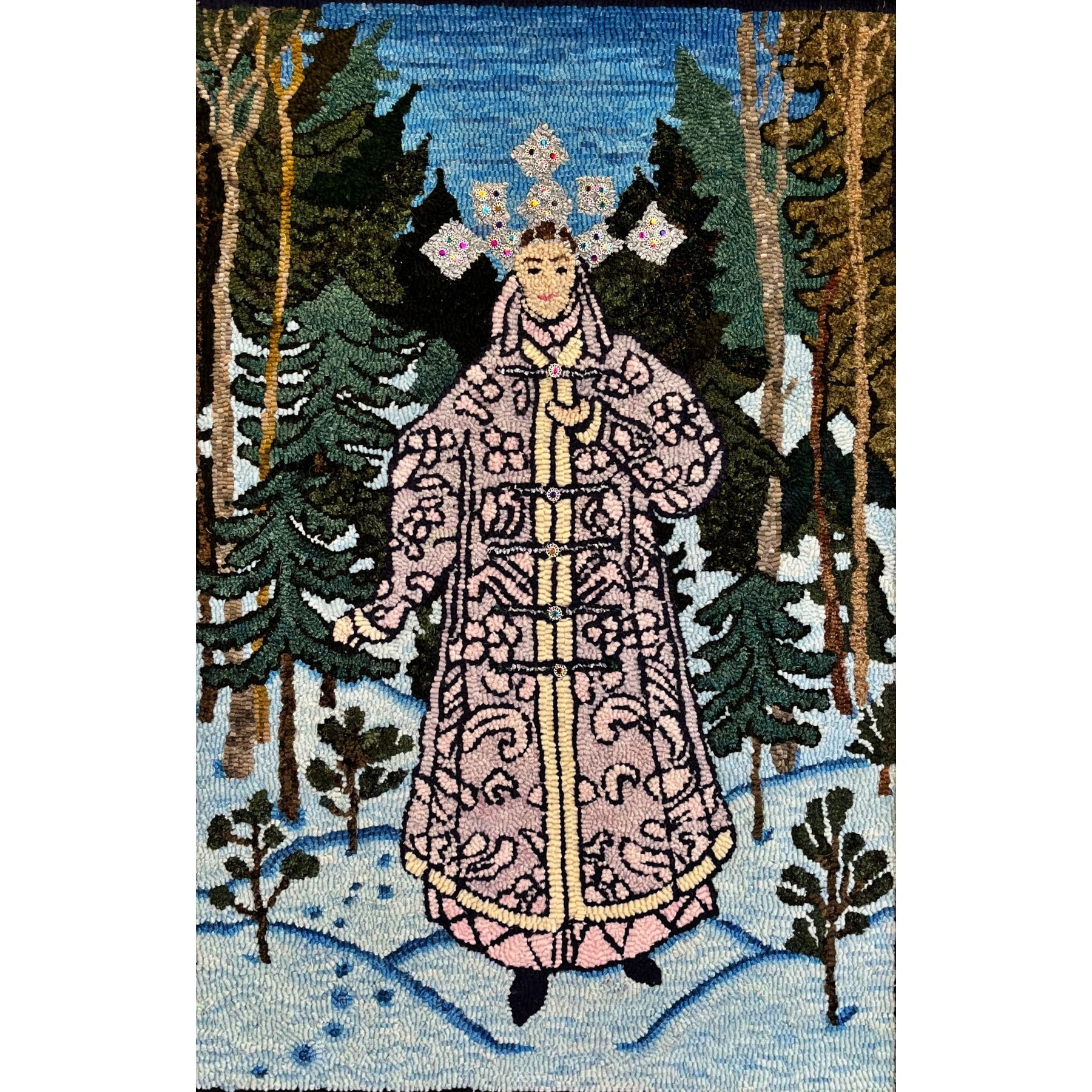 The Snow Maiden. Ill. Boris Zvorykin, 1925., rug hooked by Susan Kleidon