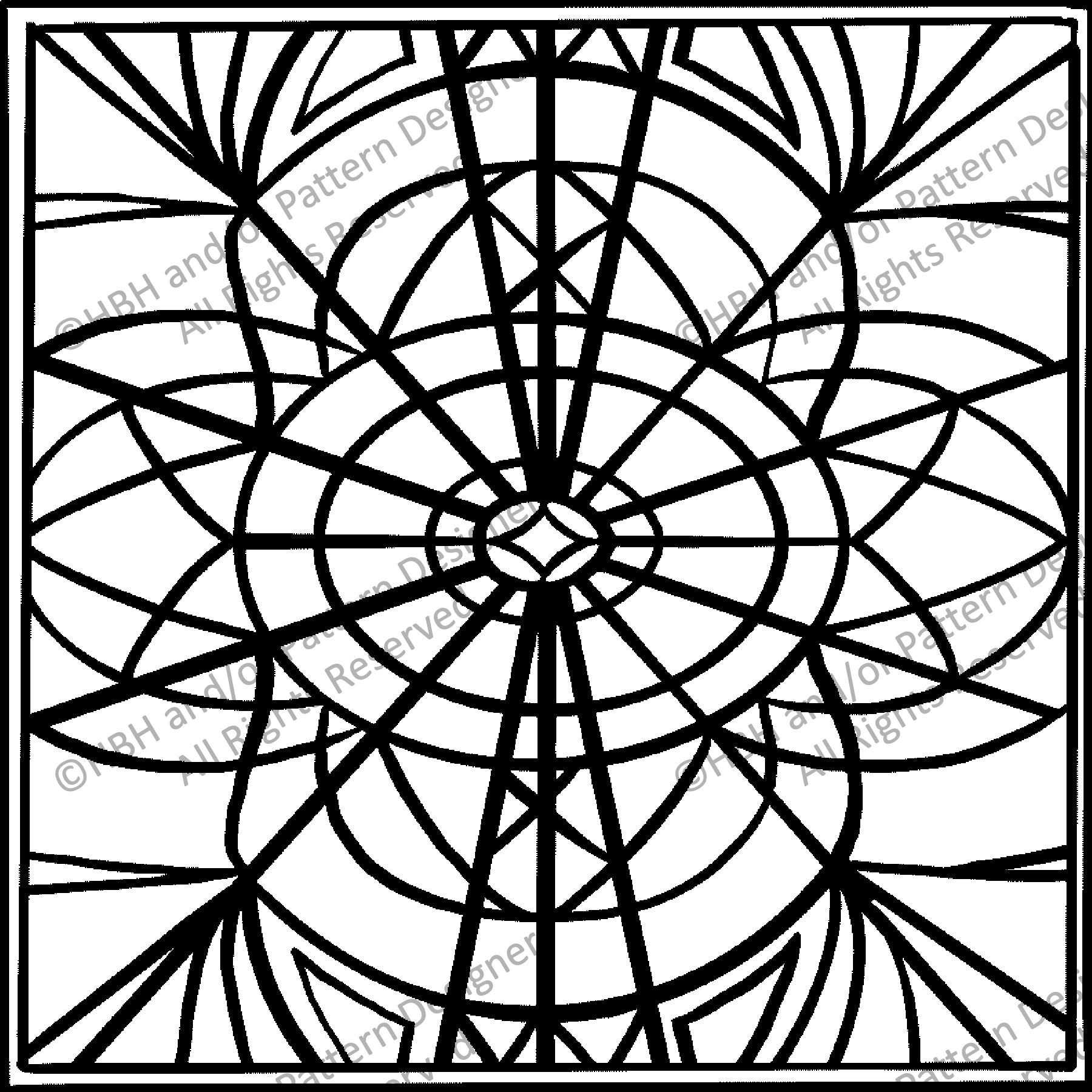 Azalea, rug hooking pattern