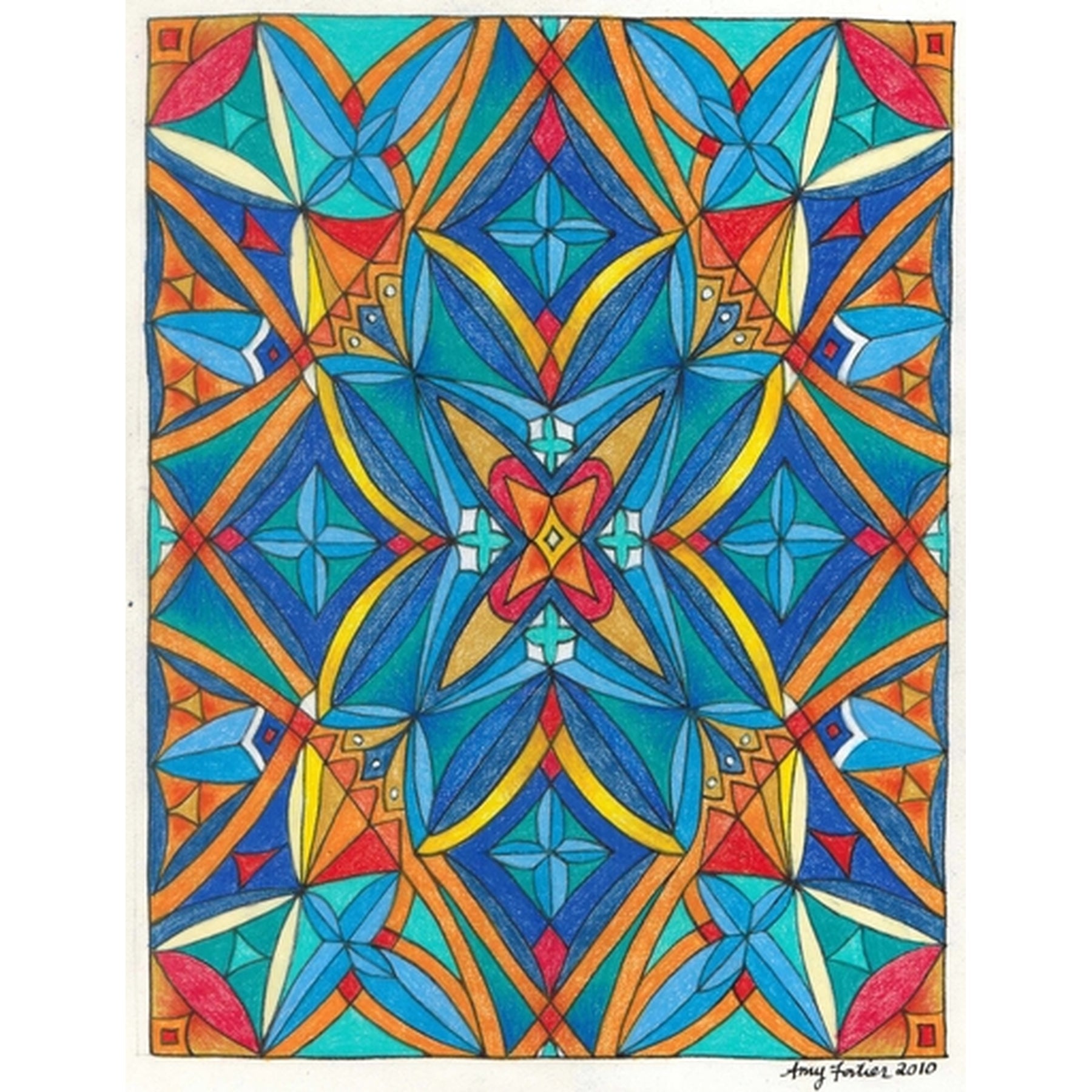 Day Lily, rug hooking pattern