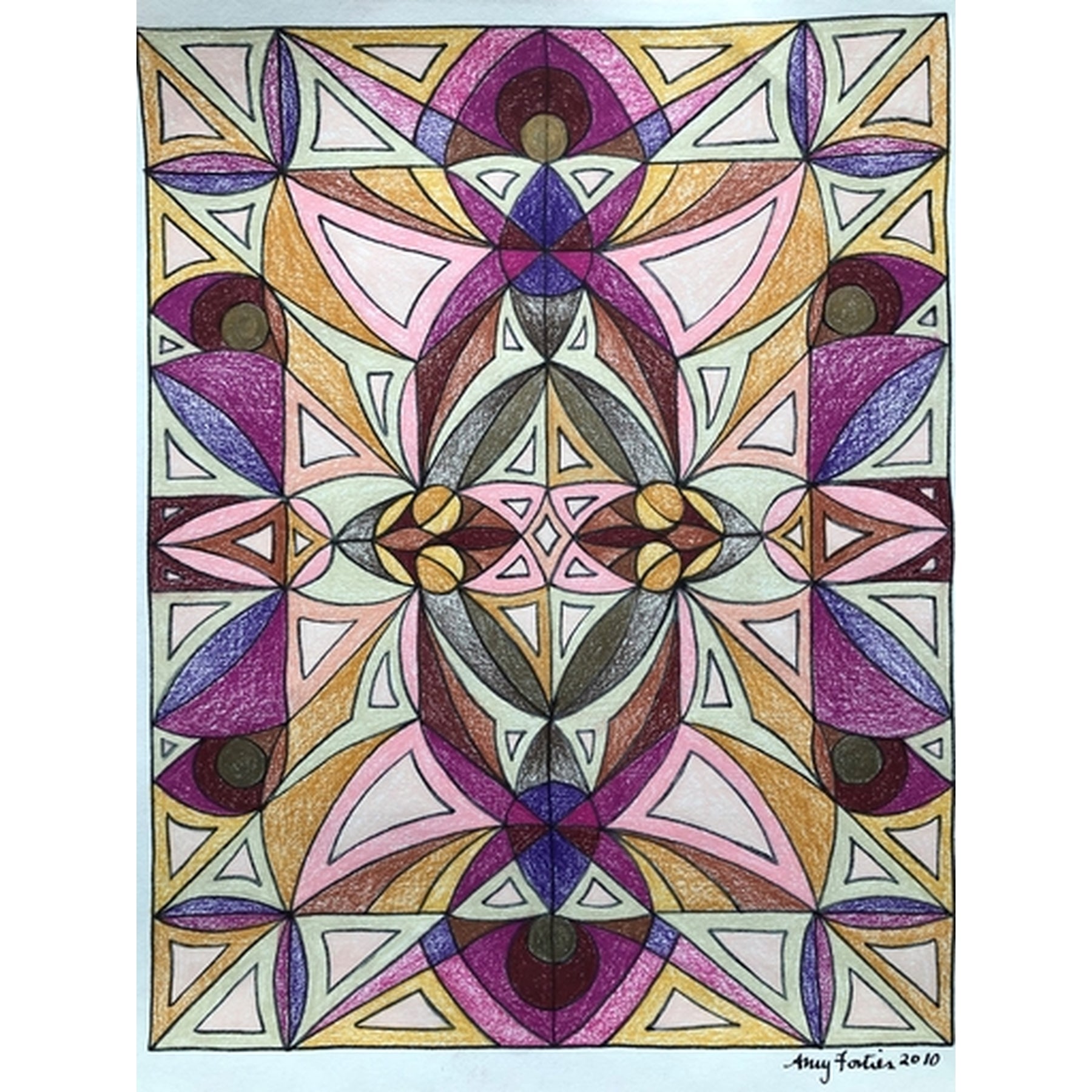 Orchid, rug hooking pattern