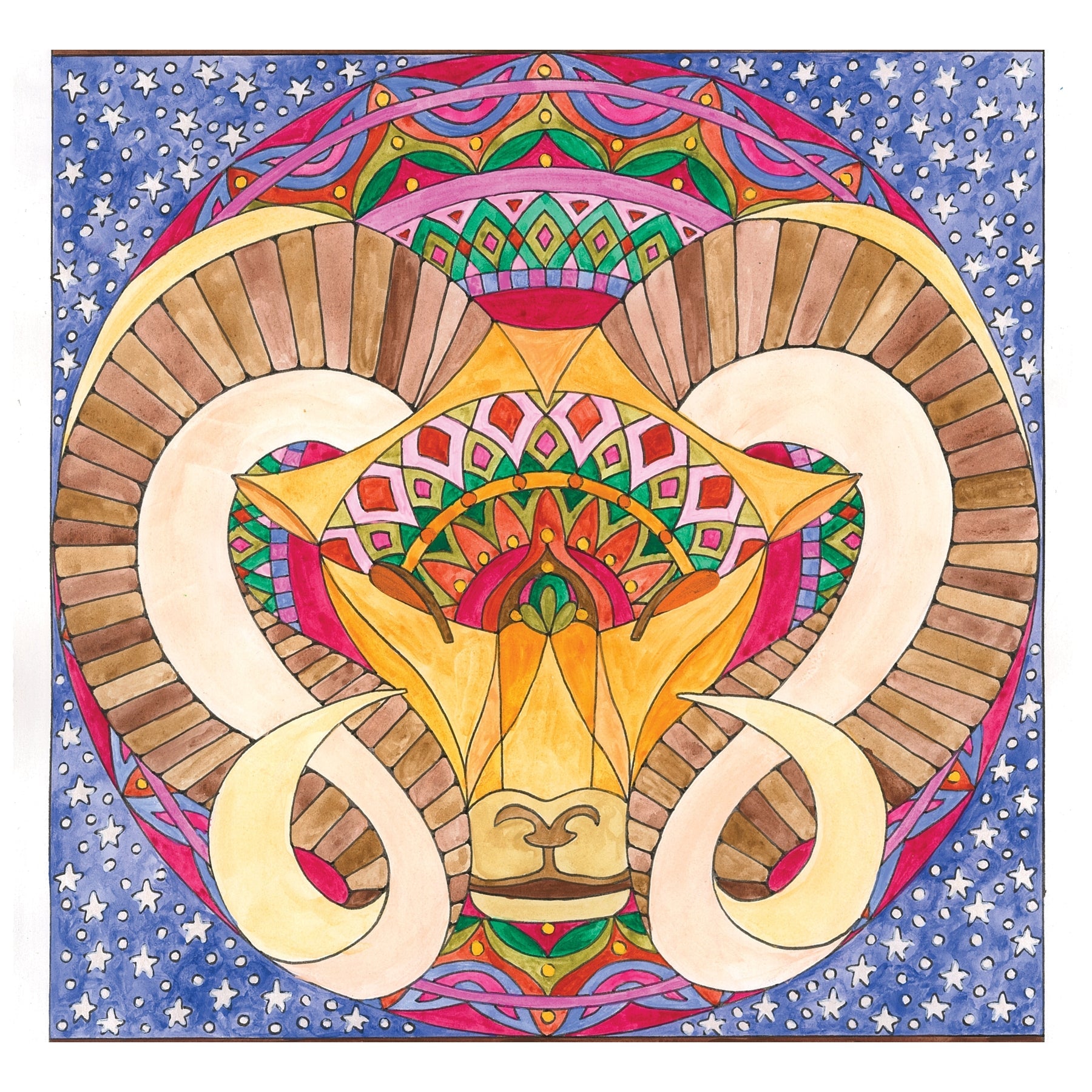 Aries, rug hooking pattern