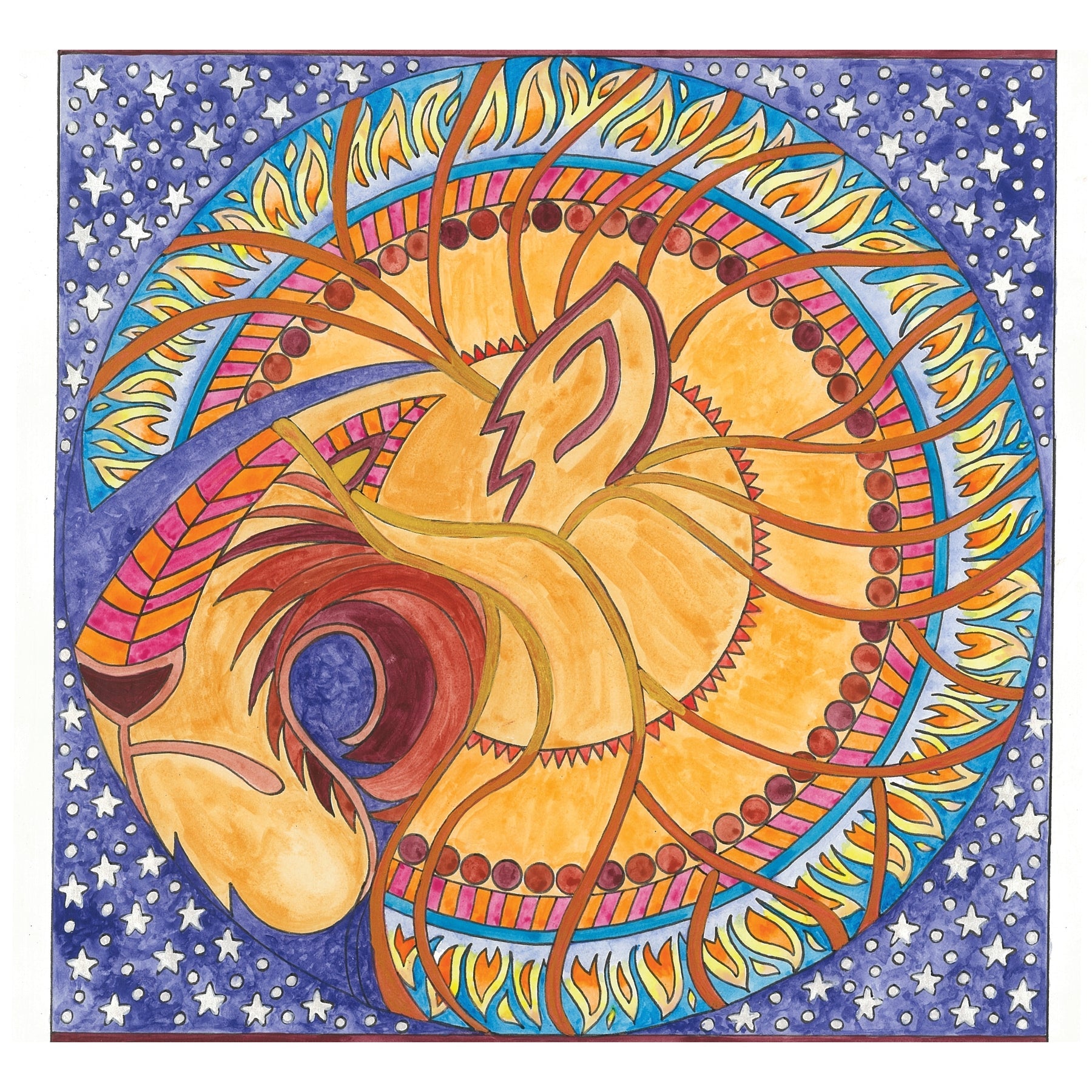 Leo, rug hooking pattern