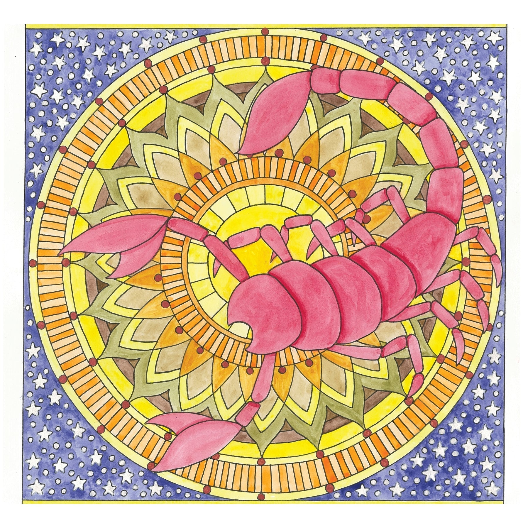 Scorpio, rug hooking pattern