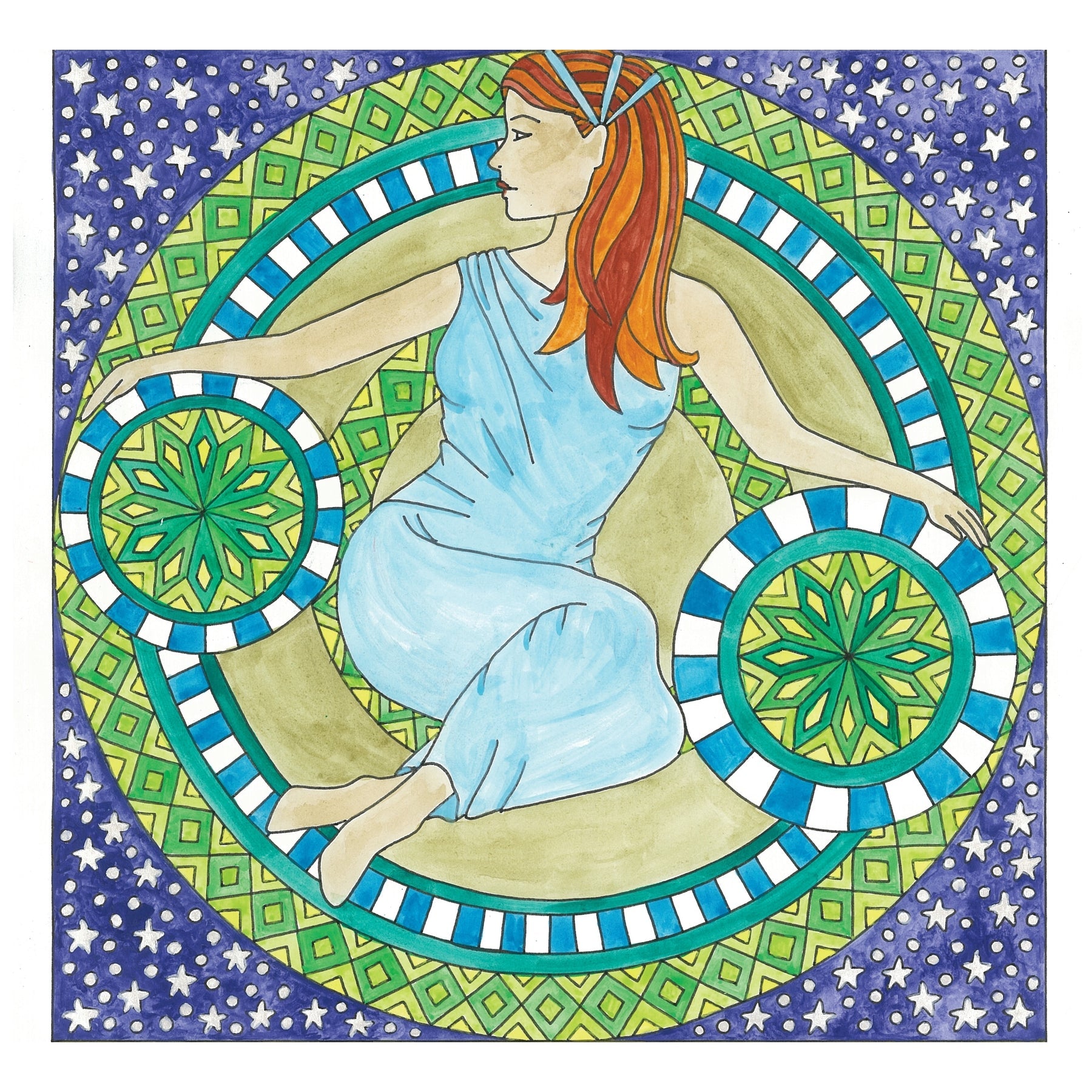 Virgo, rug hooking pattern