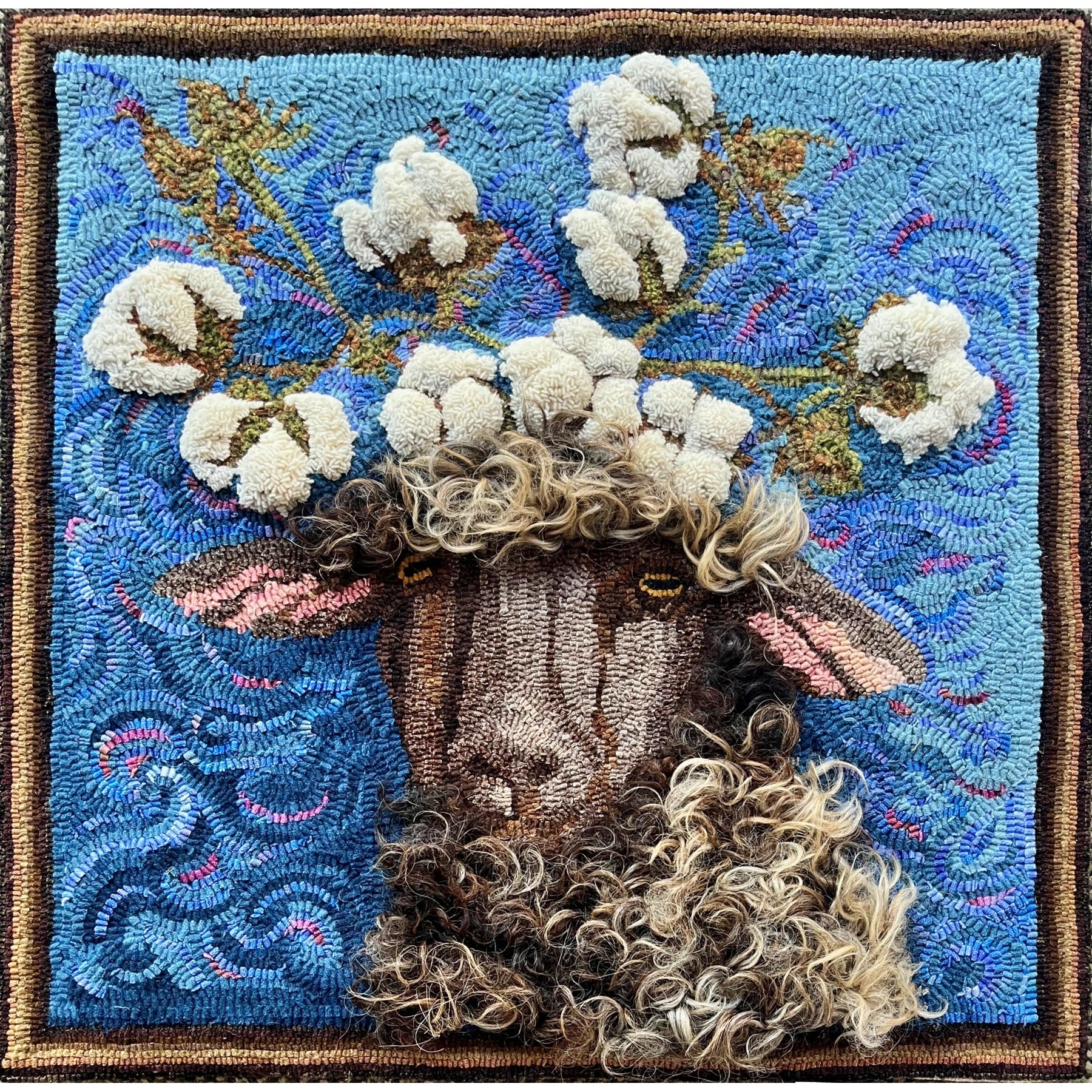 Wool + Cotton, rug hooked by Lara Madison