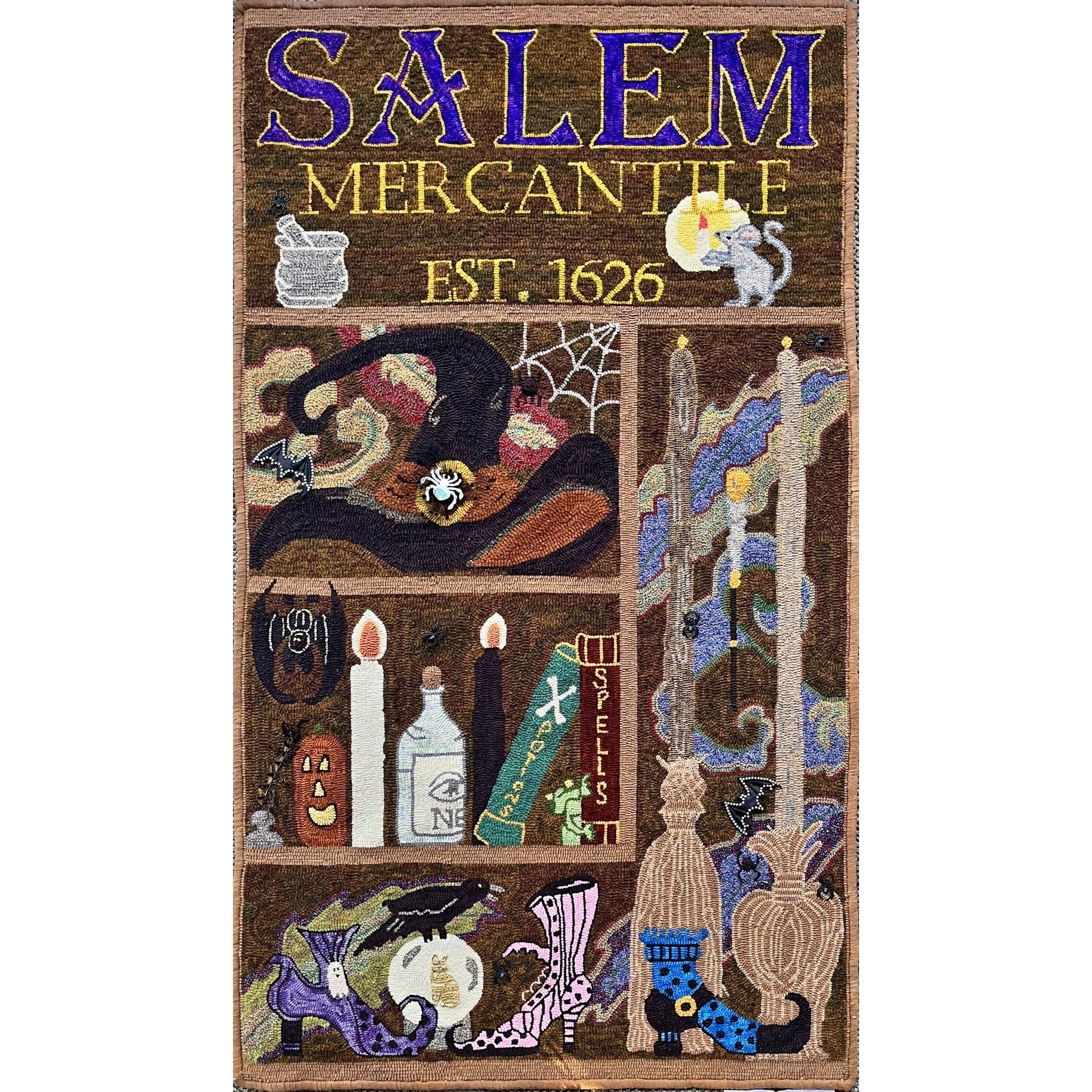 Salem, rug hooked by Jo Turner