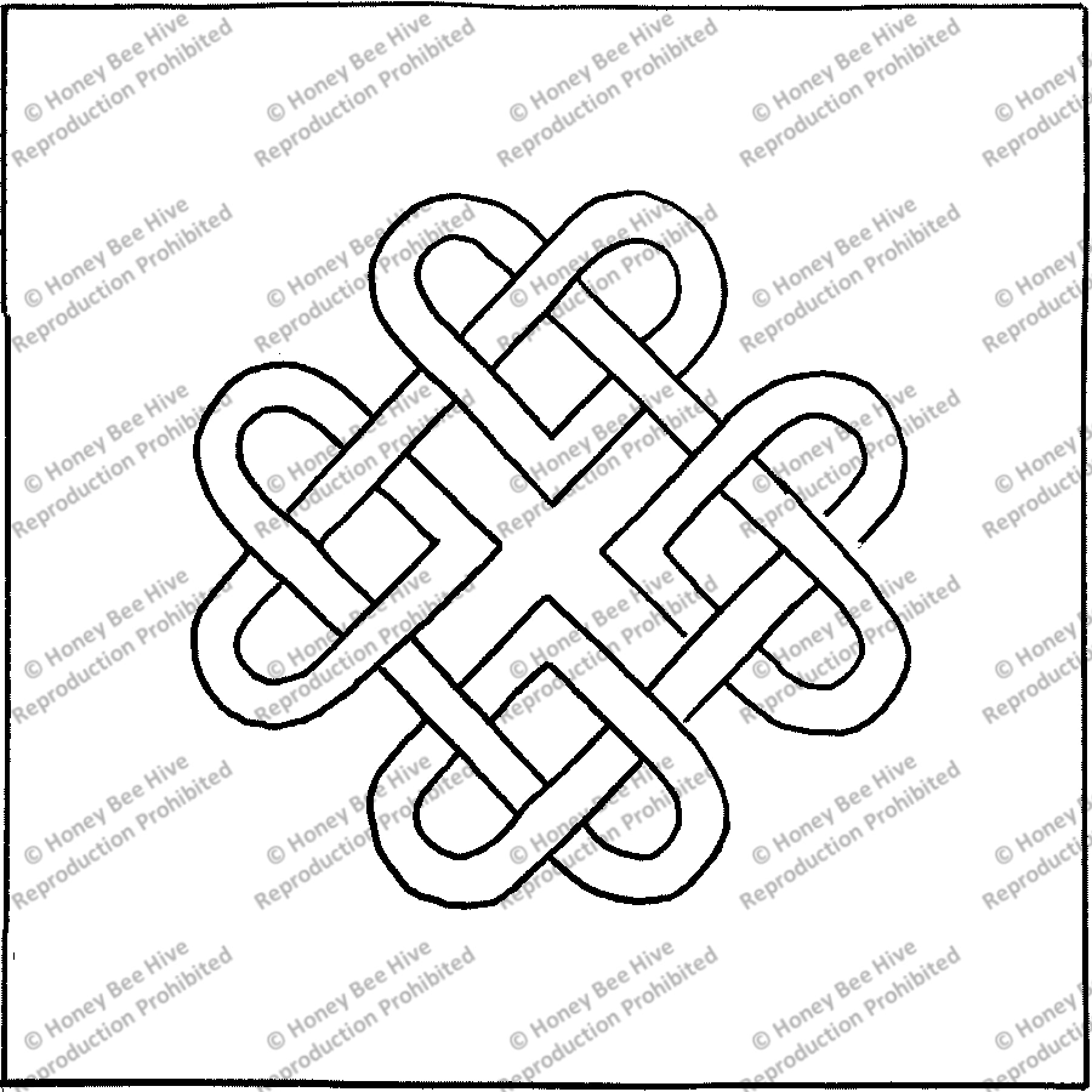 Single Celtic Knot, rug hooking pattern