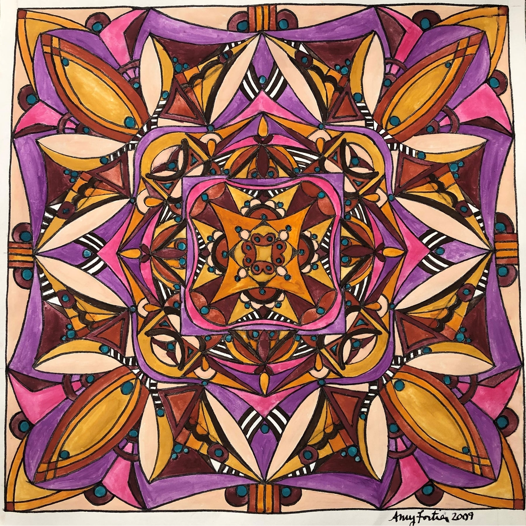 Arabica, rug hooking pattern