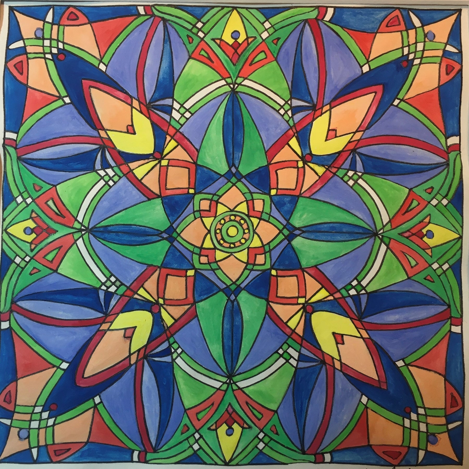 Charma Chameleon, rug hooking pattern