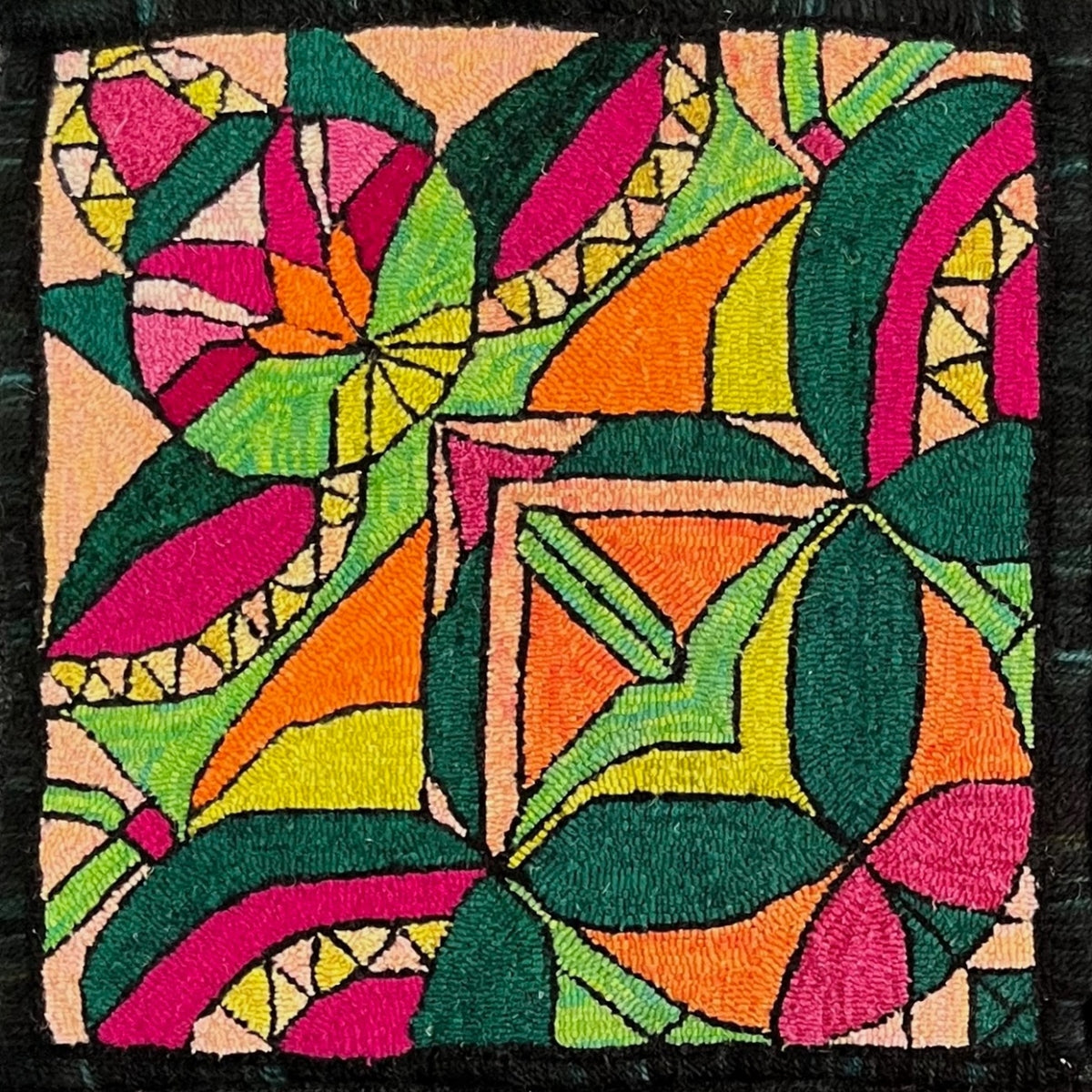 Venus, rug hooked by Stasia Dionne