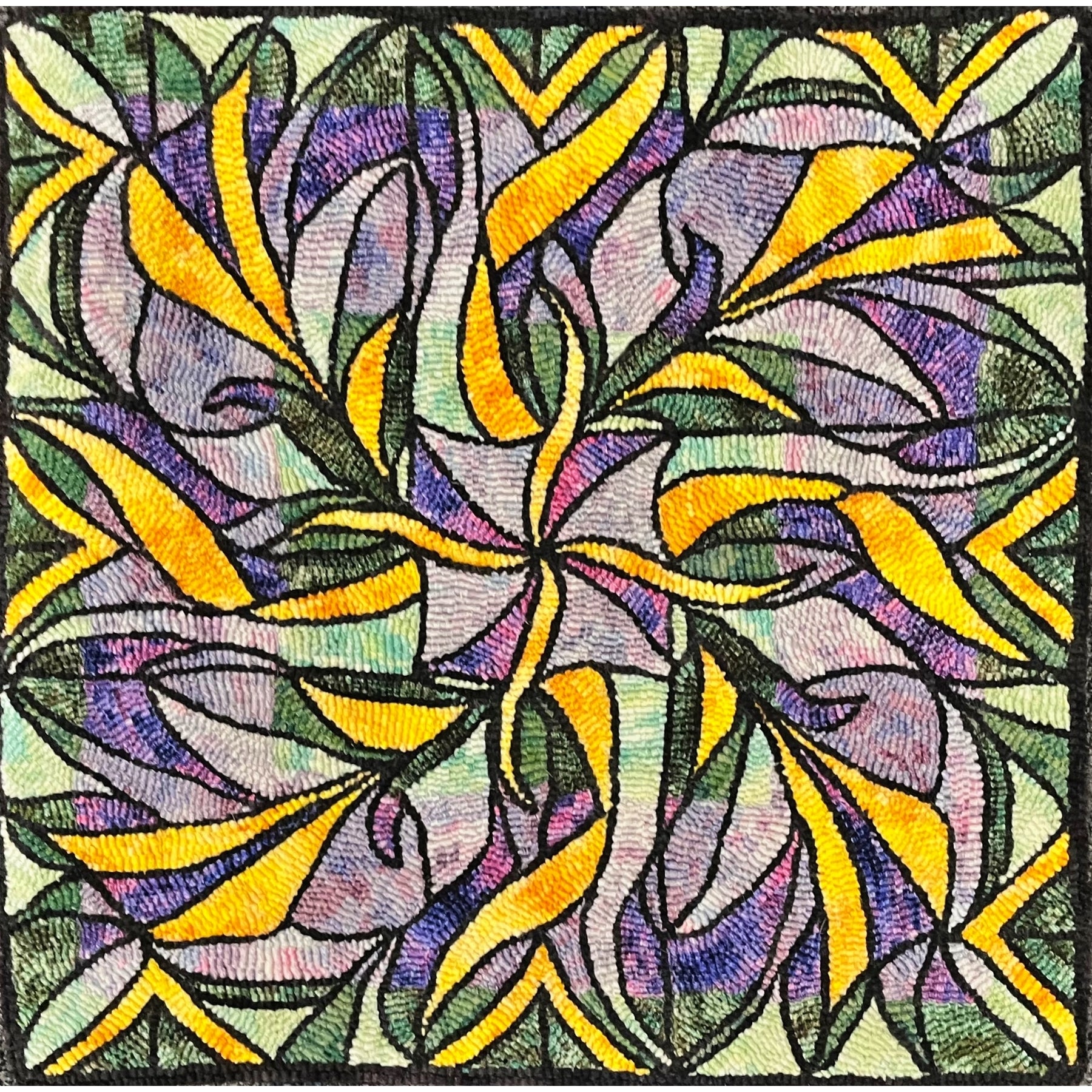Windswept, rug hooked by Mary McGrath