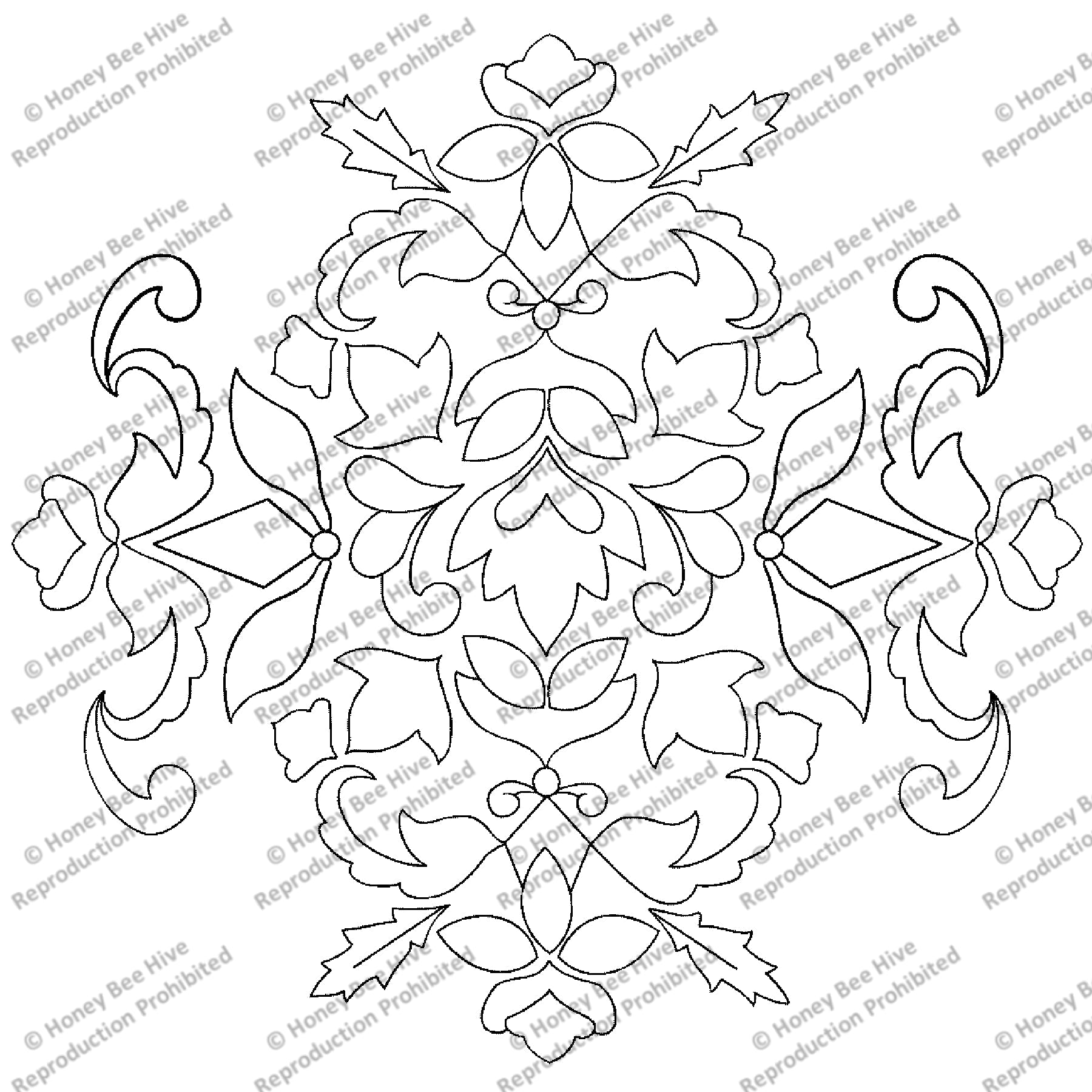 Fall Paisley - Small, rug hooking pattern