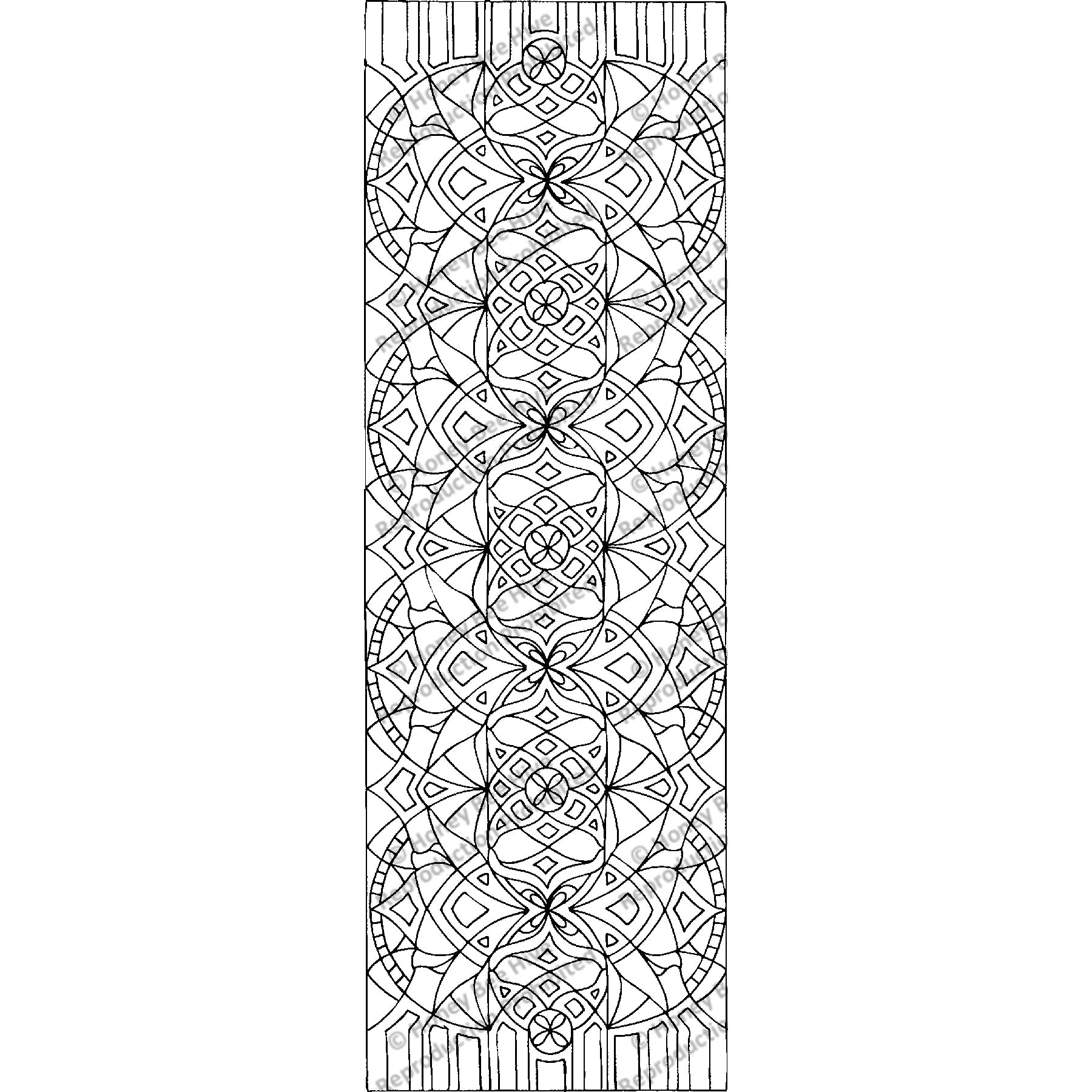 Butterfly Garden Runner, rug hooking pattern