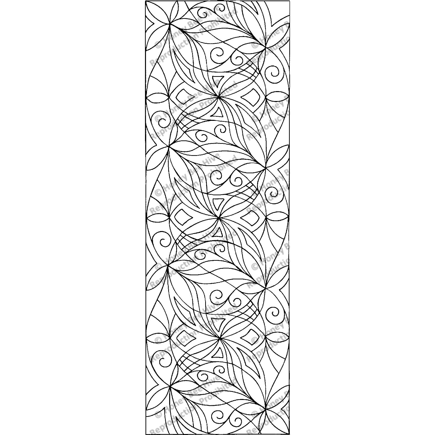 Ornate Runner, rug hooking pattern