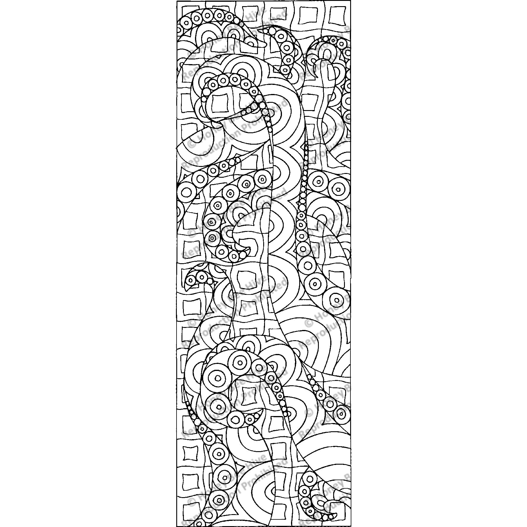 Tentacle Runner - Large, rug hooking pattern