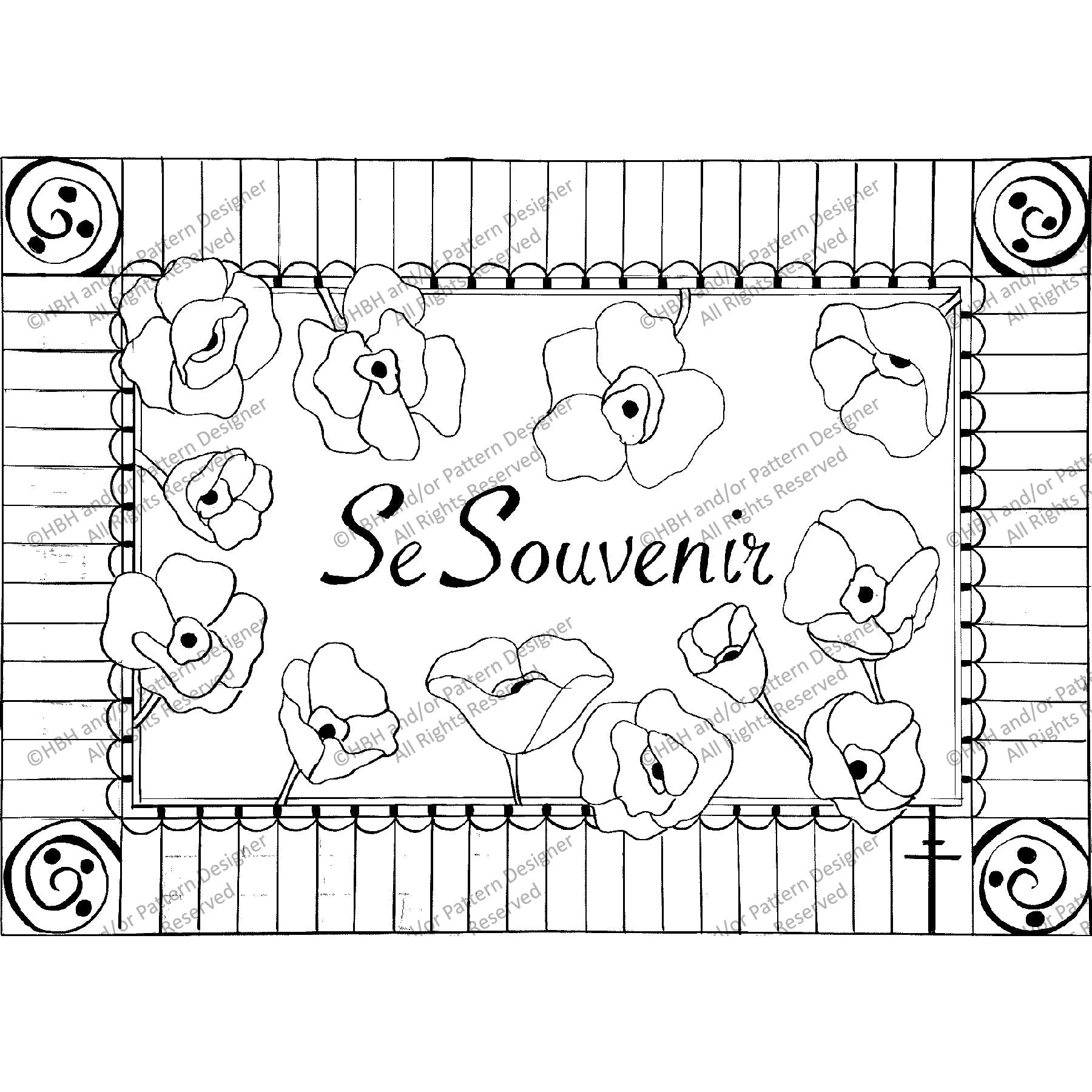Se Souvenir (Remember), rug hooking pattern