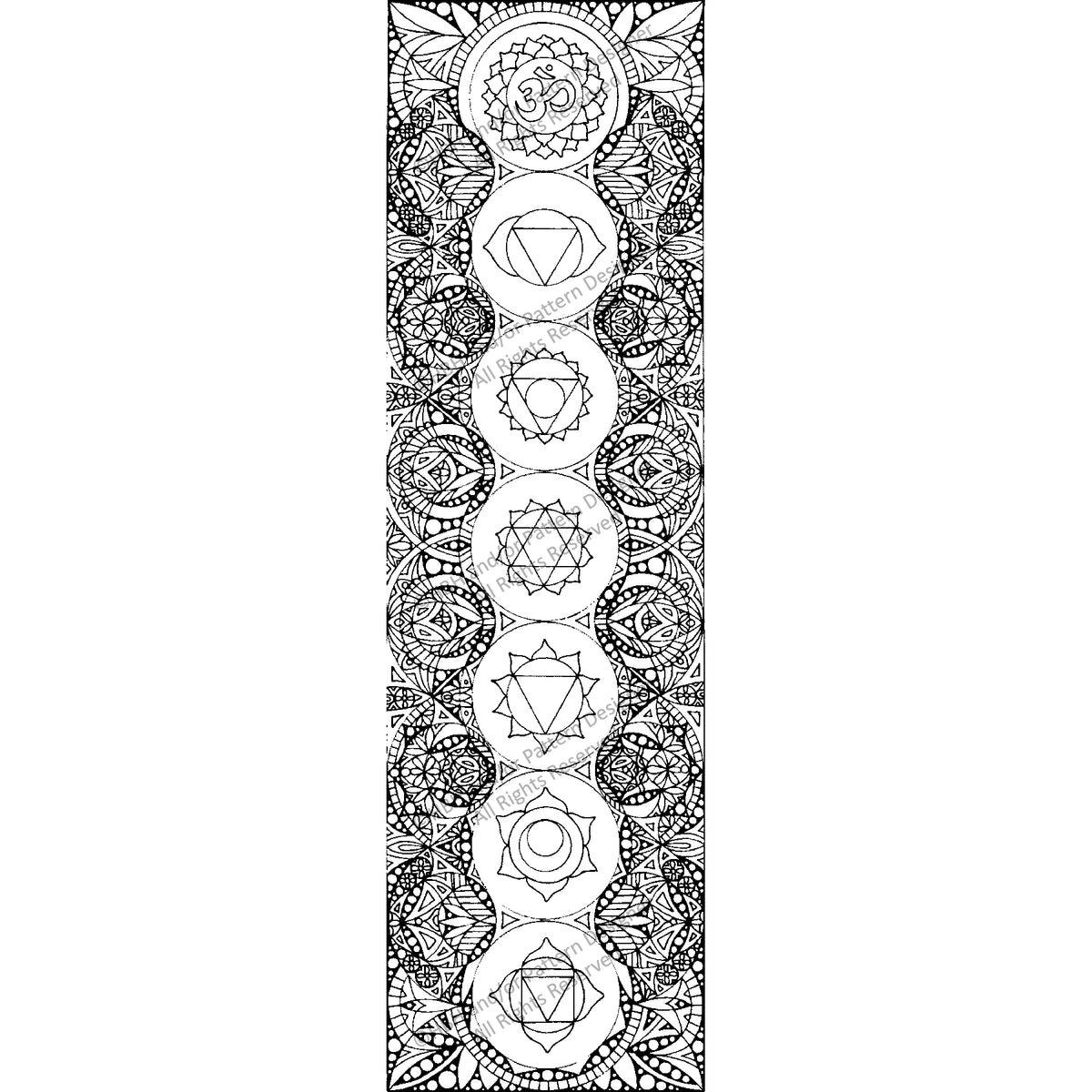 Chakras, rug hooking pattern