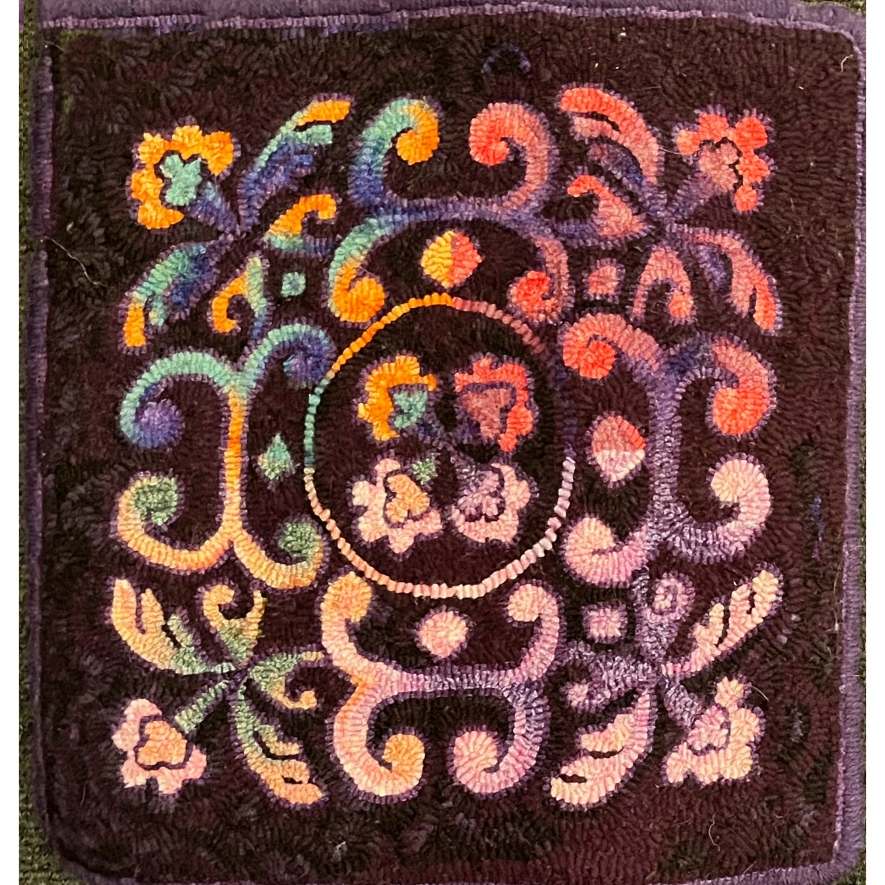 San Miguel, rug hooked by Lisa Chaloner