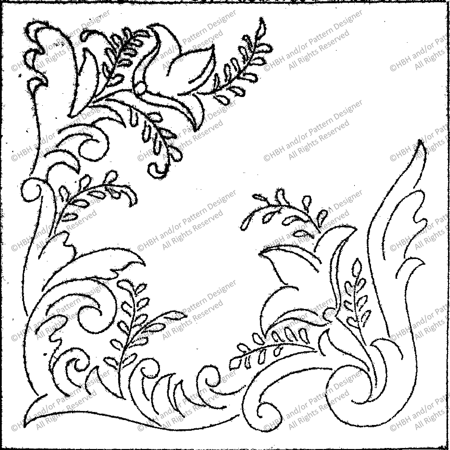 Marianna, rug hooking pattern