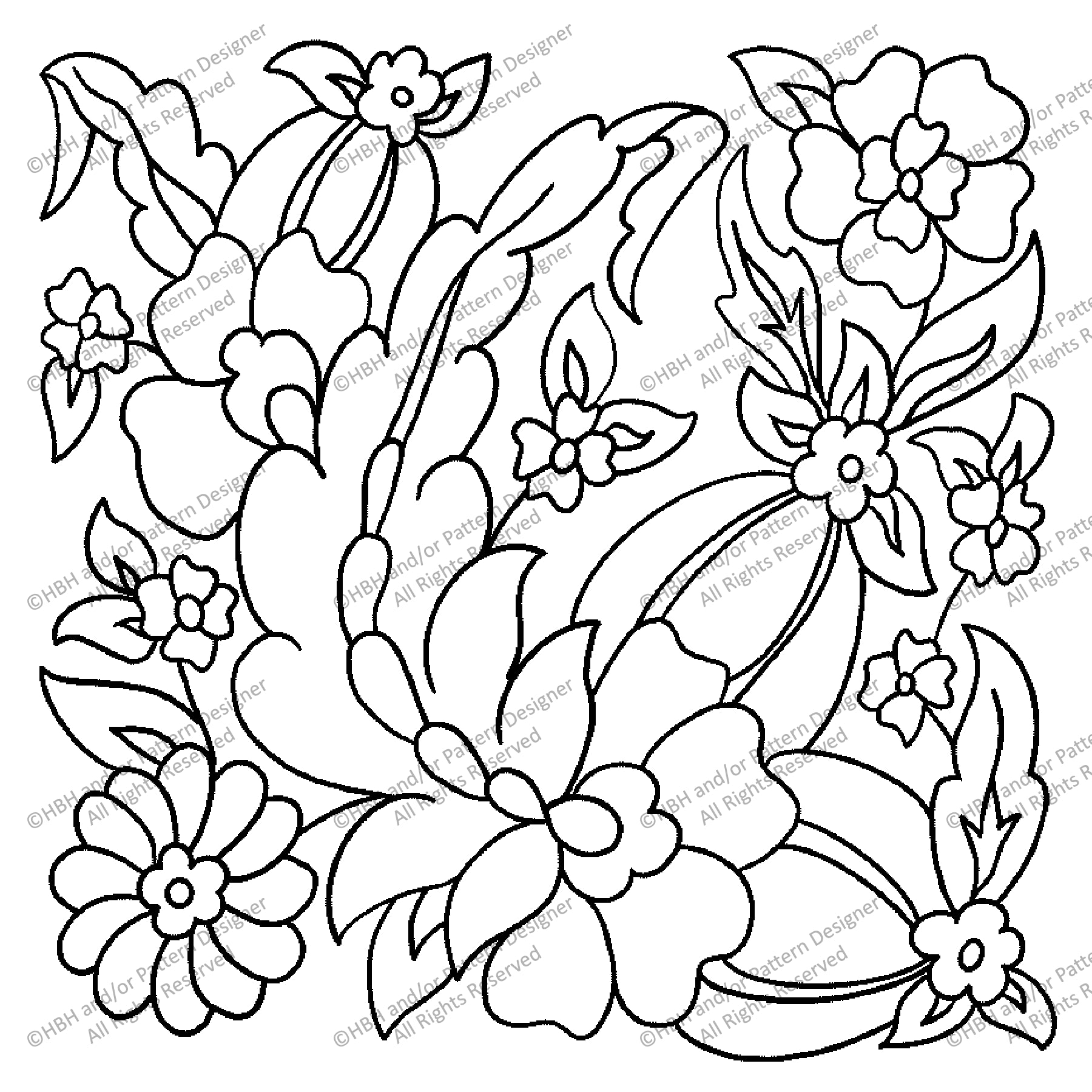 Tulay, rug hooking pattern