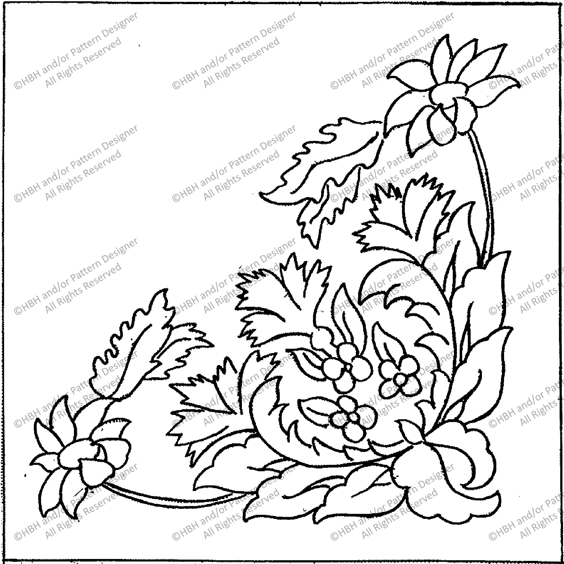 Shalimar, rug hooking pattern