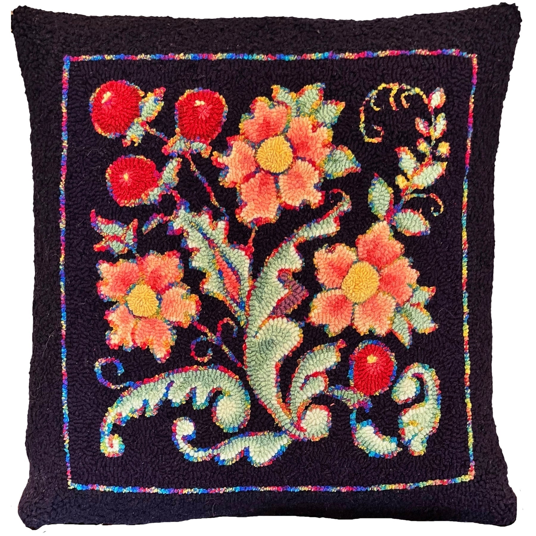 Square of Barcelona, rug hooked by Merri Rieger