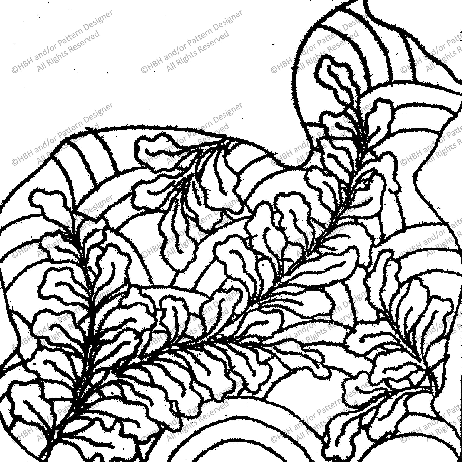 Hide-N-Seek, rug hooking pattern