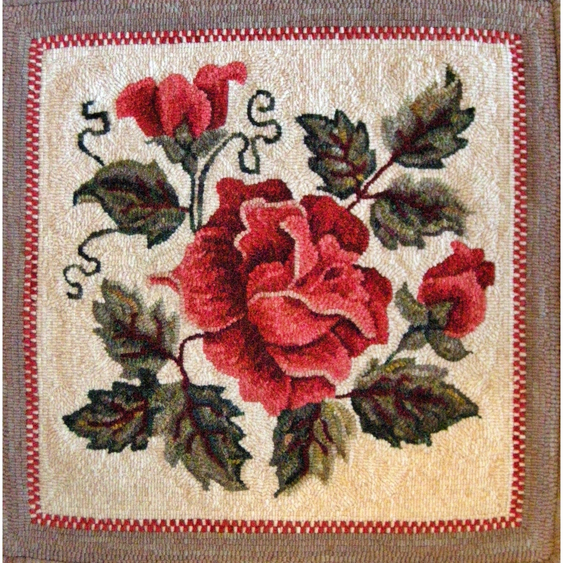 Marie, rug hooked by Helen Mar Parkin