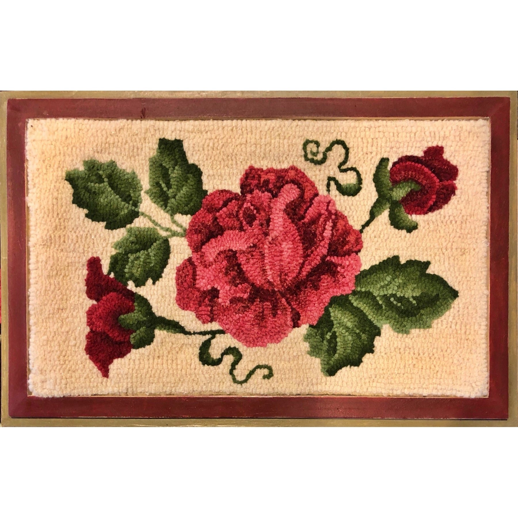 Marie, rug hooked by Libbey Lundgren