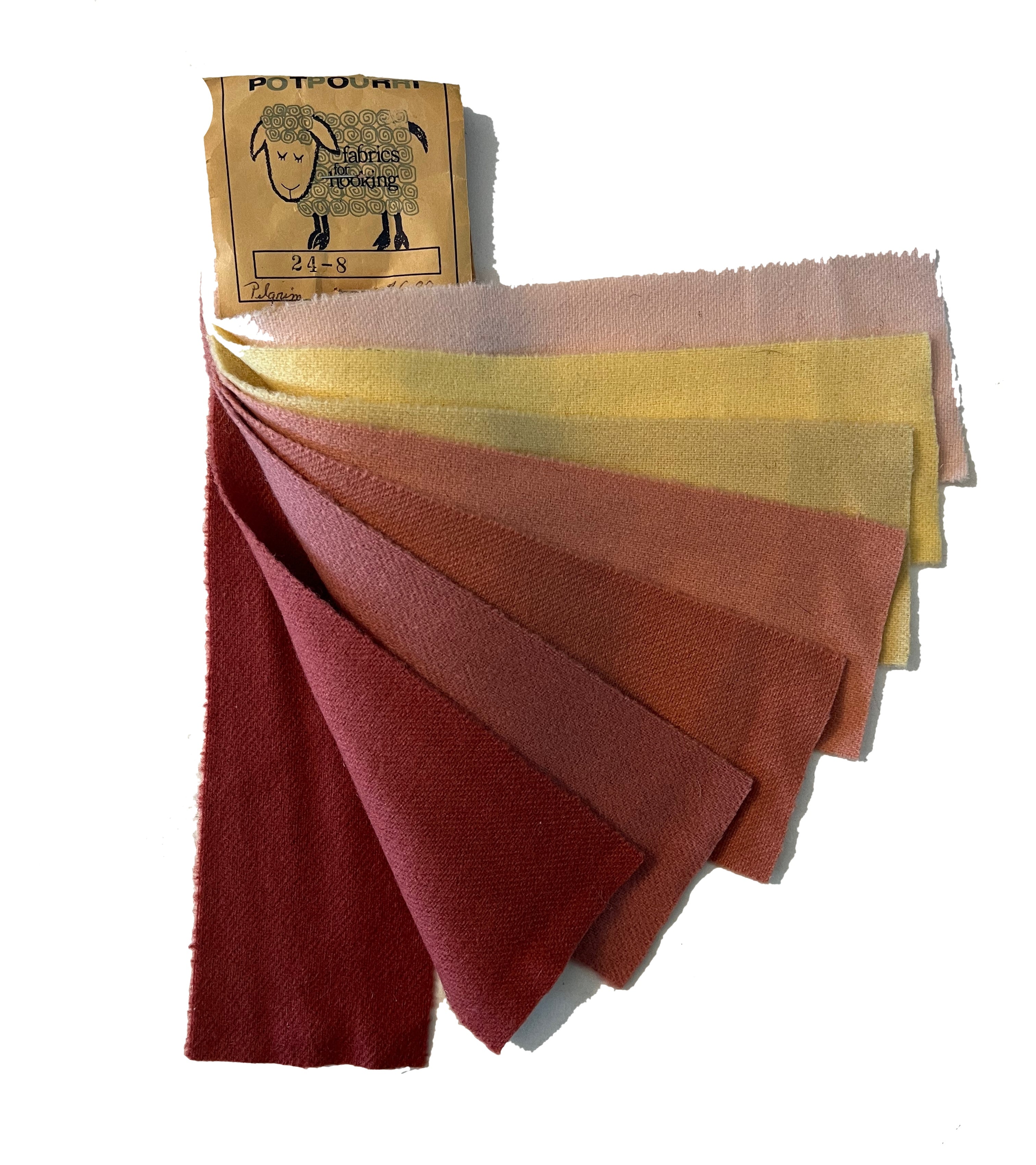 Pilgrim 8-value Vintage Dorr Mill Swatch for Rug Hooking (24-8)