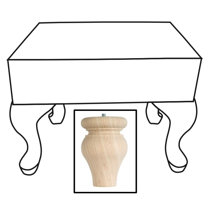 Queen Anne Footstool with Tulip Feet