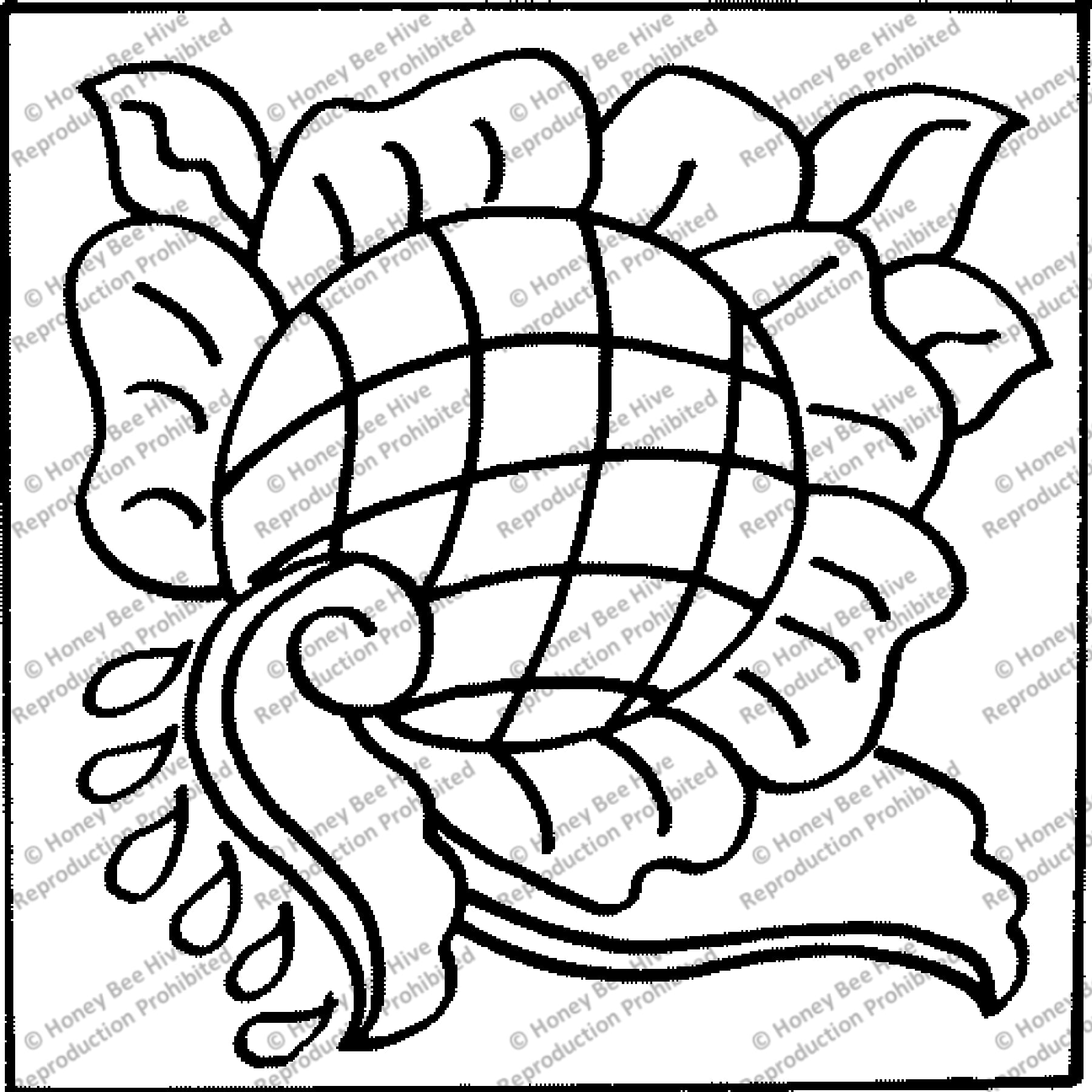 Rosemaling, rug hooking pattern