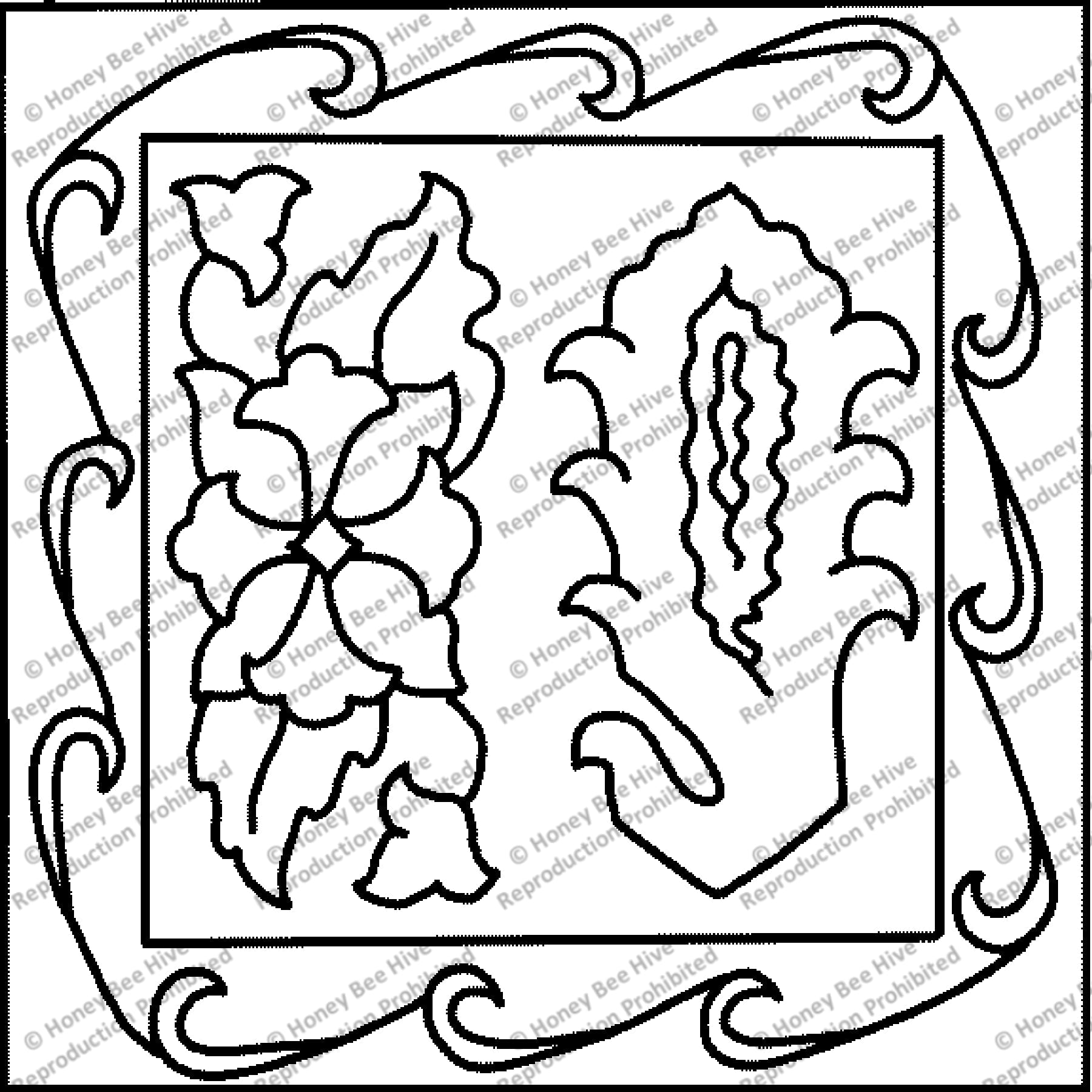 Trinity, rug hooking pattern