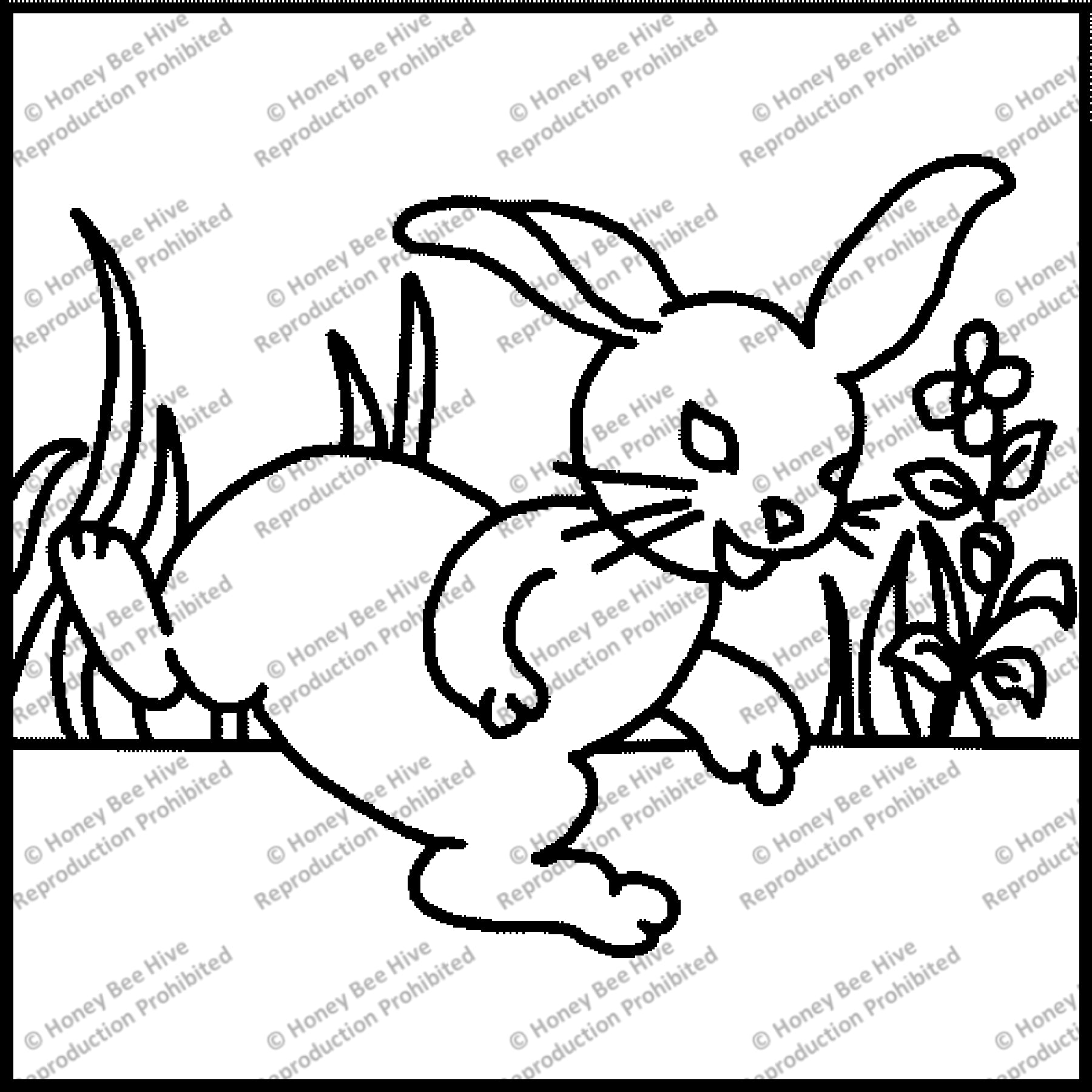 Bunny, rug hooking pattern