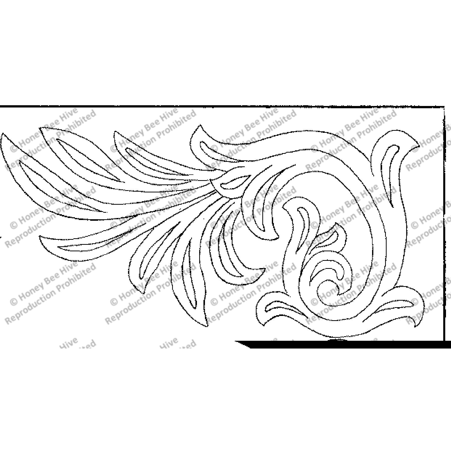 Rowe Antique Scroll, rug hooking pattern