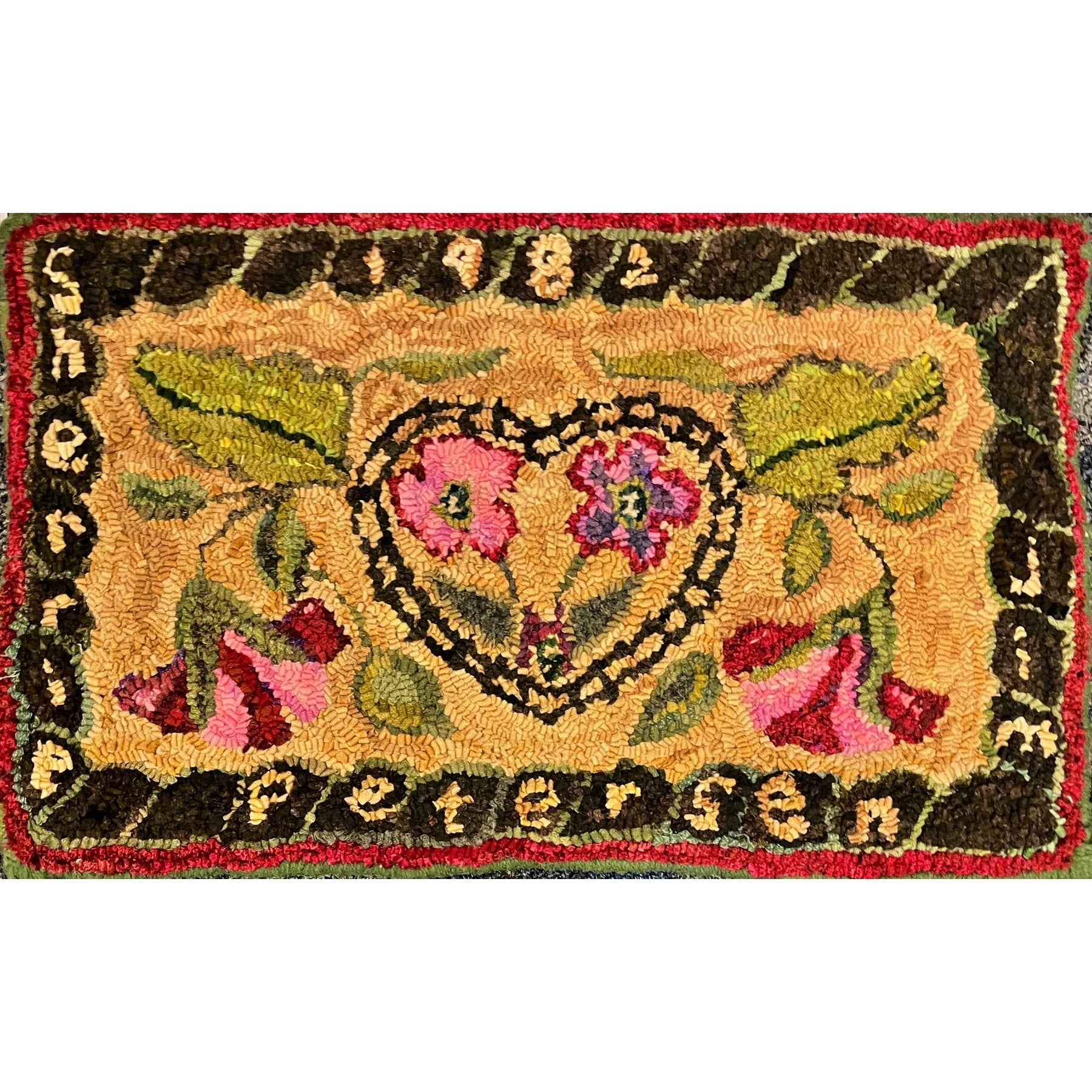 Colchester, rug hooked by Sherrie Petersen
