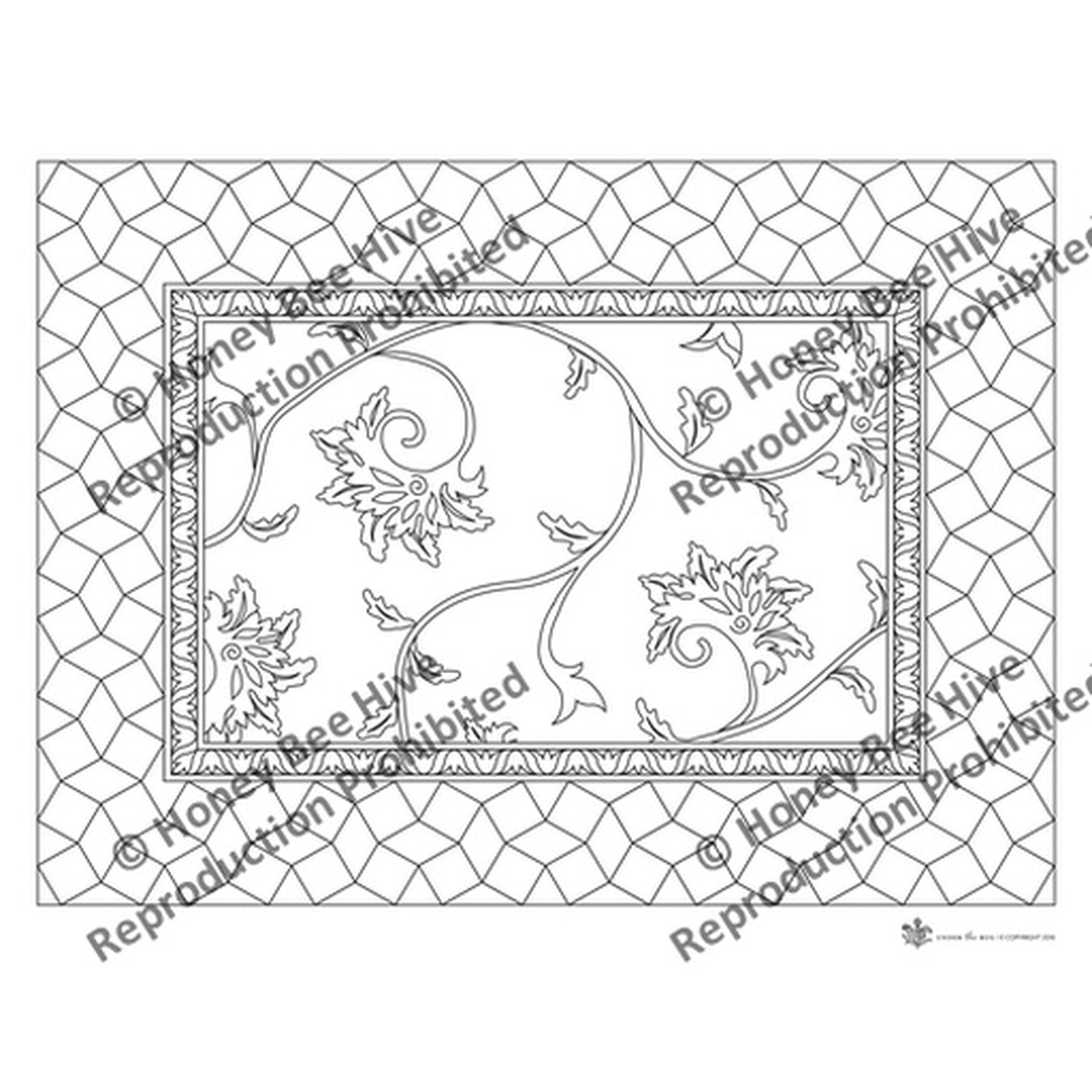 Baroque, rug hooking pattern