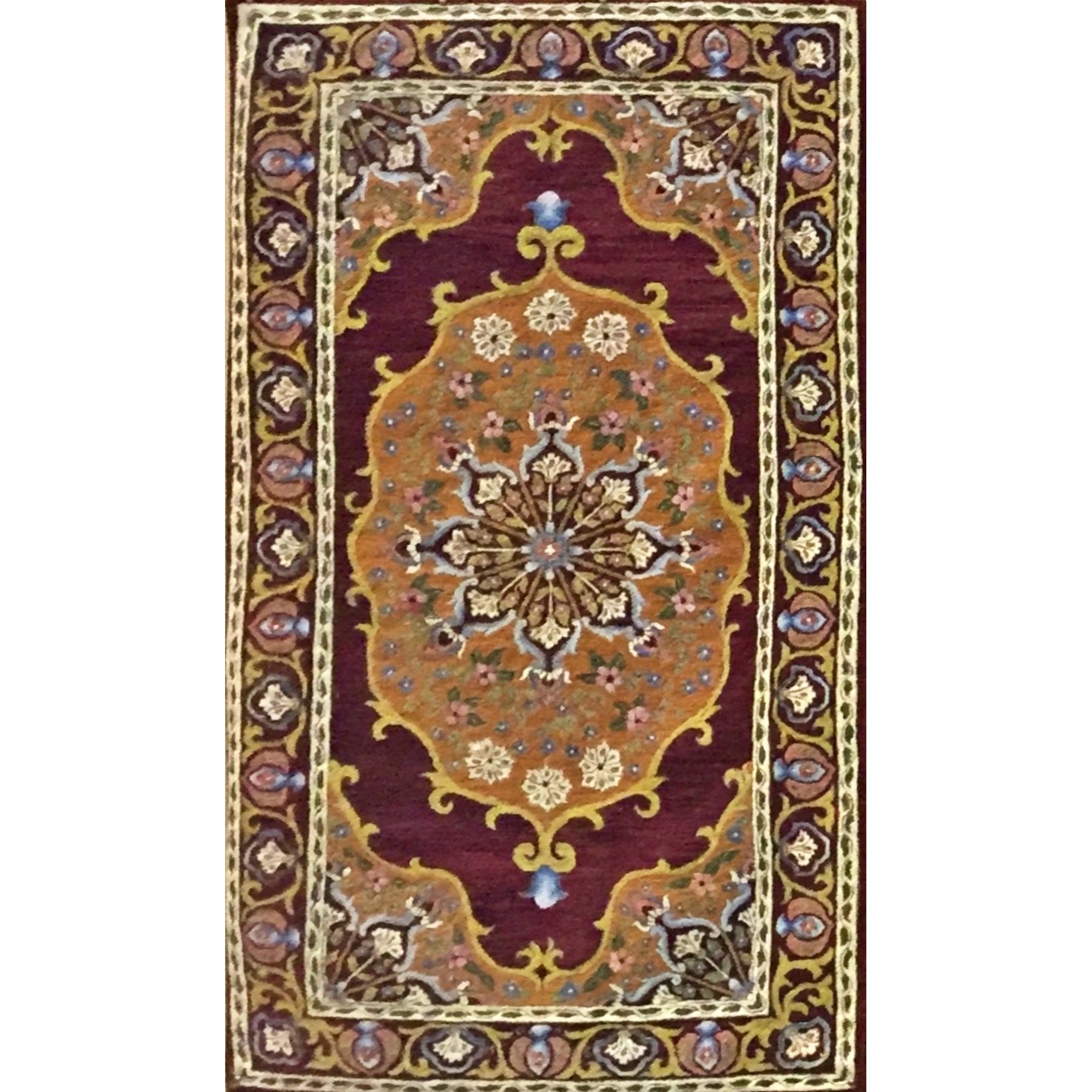 Tabriz, rug hooked by Jane McGown Flynn