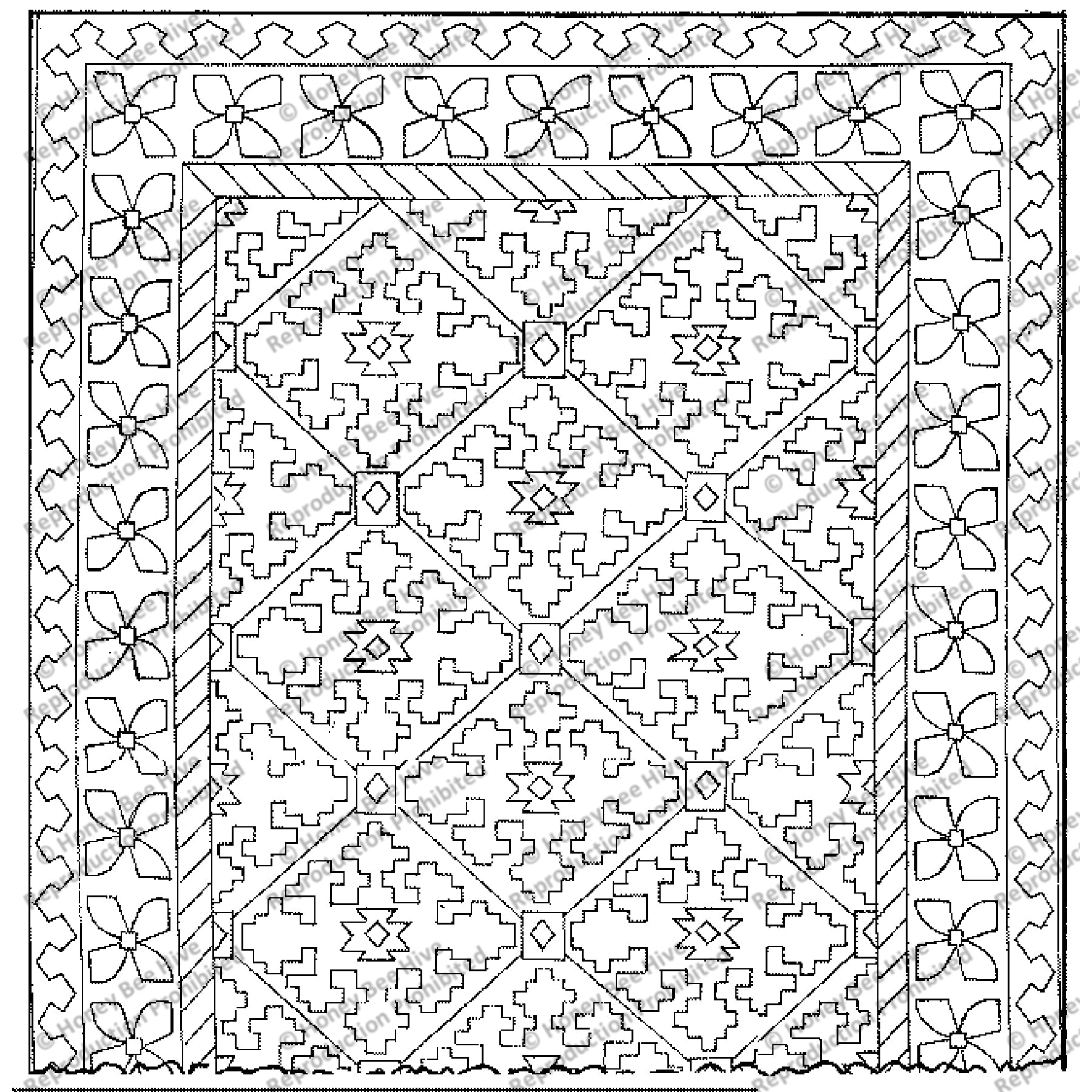 Kurdistan, rug hooking pattern