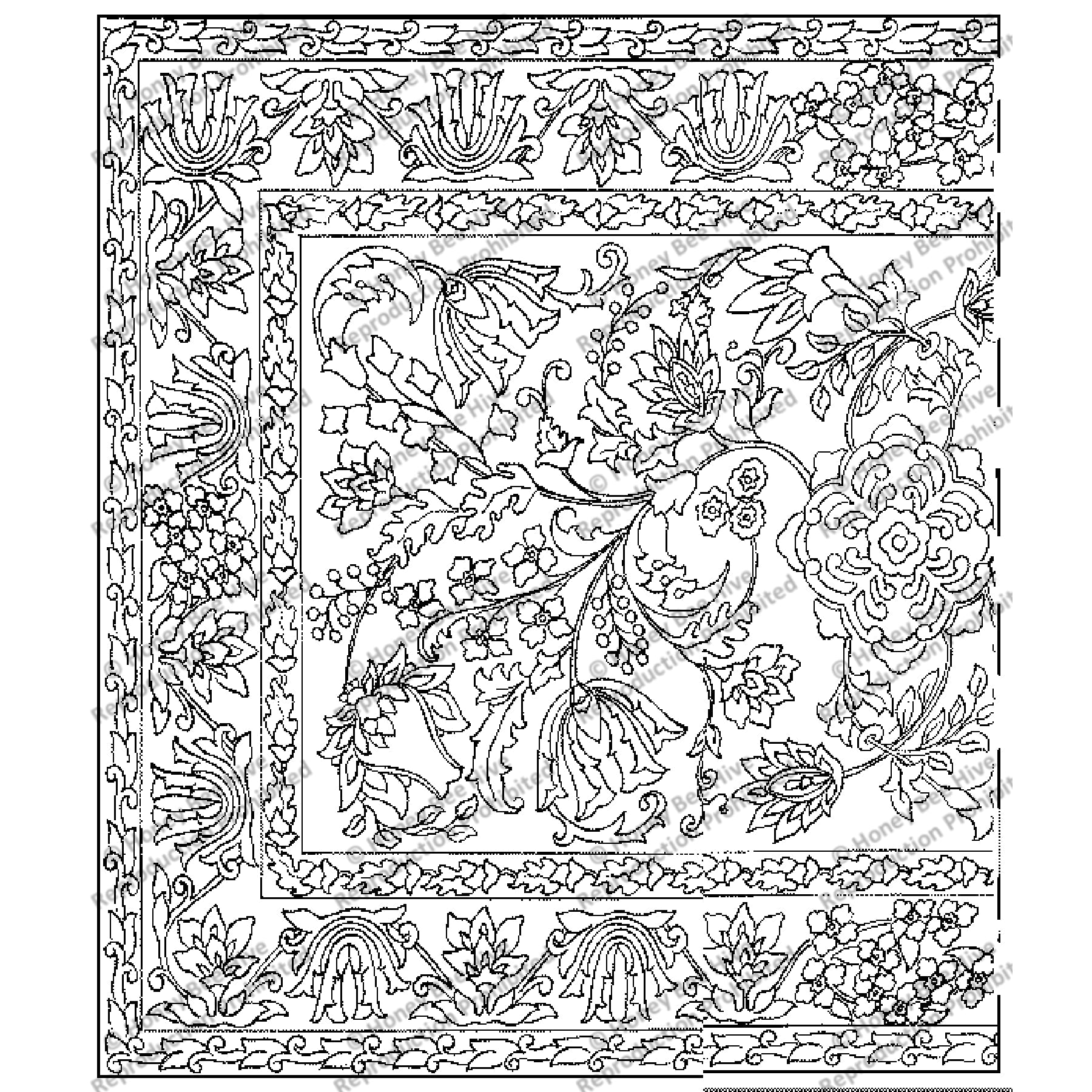 Song Of Persia, rug hooking pattern
