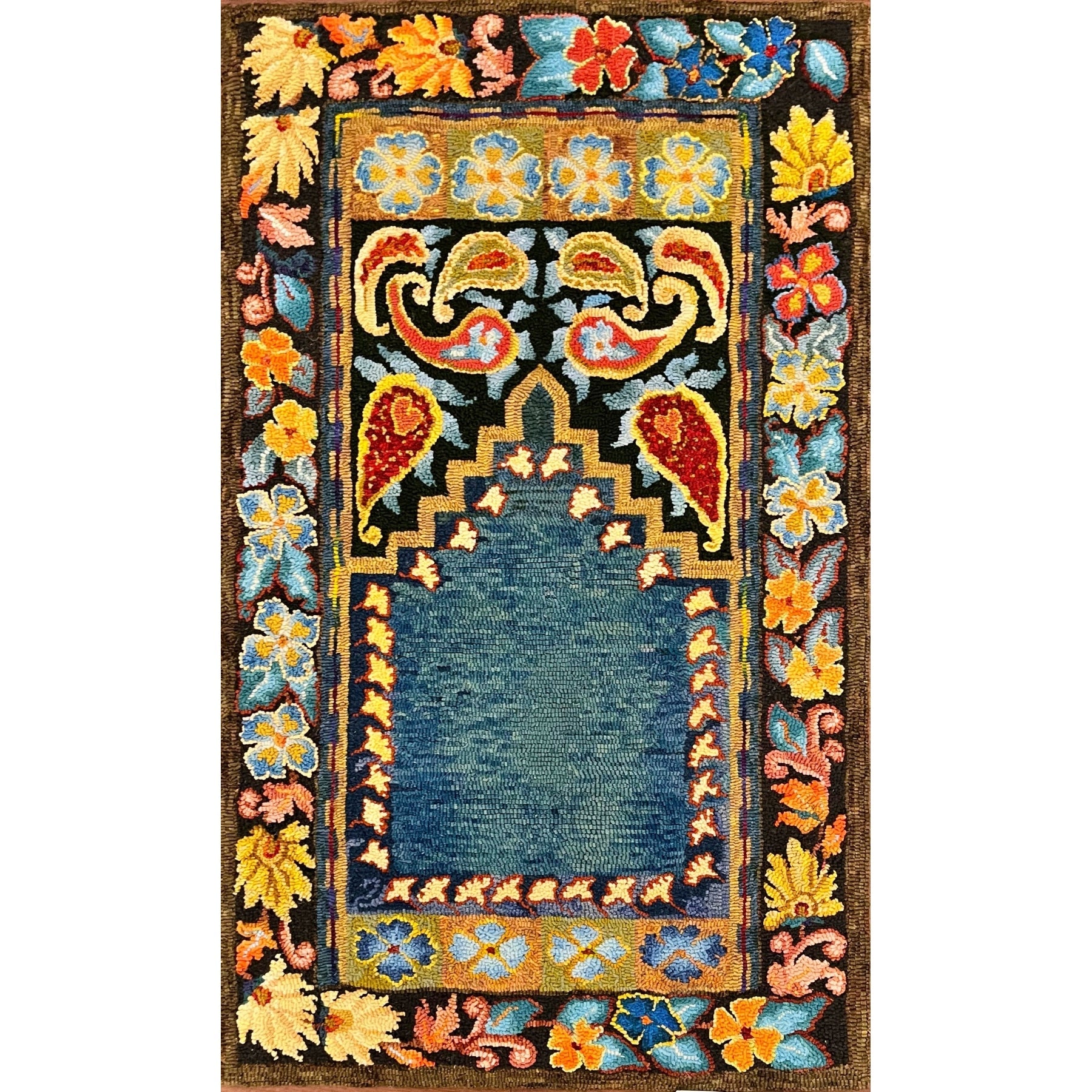 Faith Prayer, rug hooked by Elise Olsen